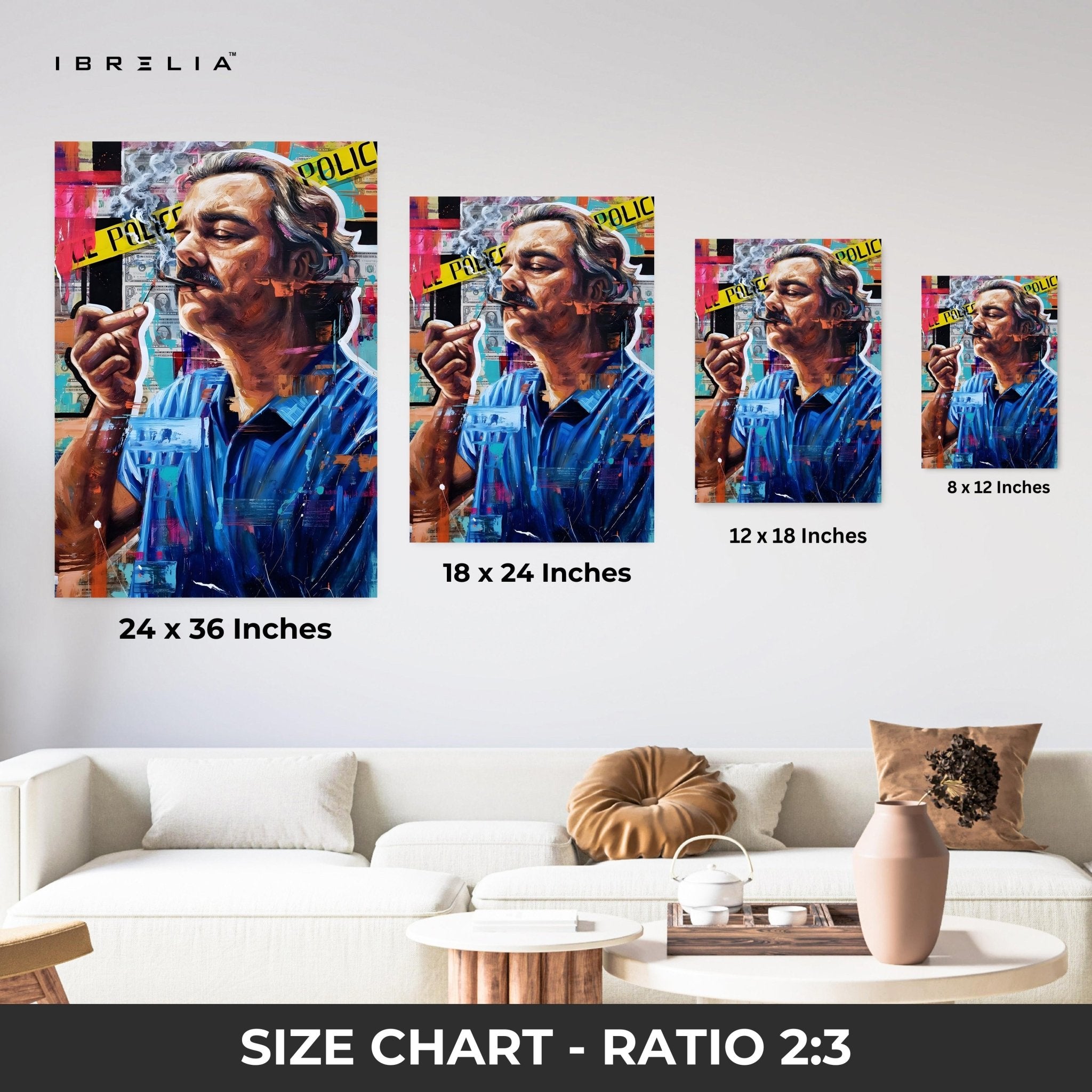 Pablo Escobar “Narcos Money Power” 4K Wall Art in Pakistan | IBRELIA™ - IBRELIA
