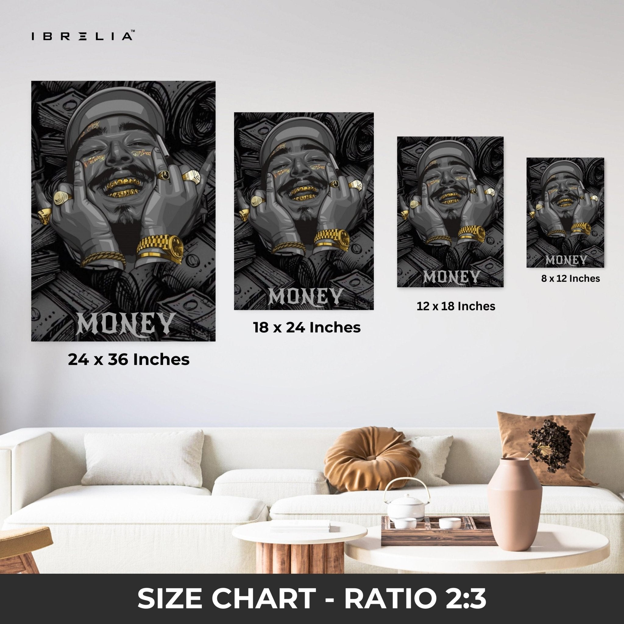 MONEY Wall Frame | 4K Ultra Wrap Frame Wall Art in Pakistan | IBRELIA™ - IBRELIA