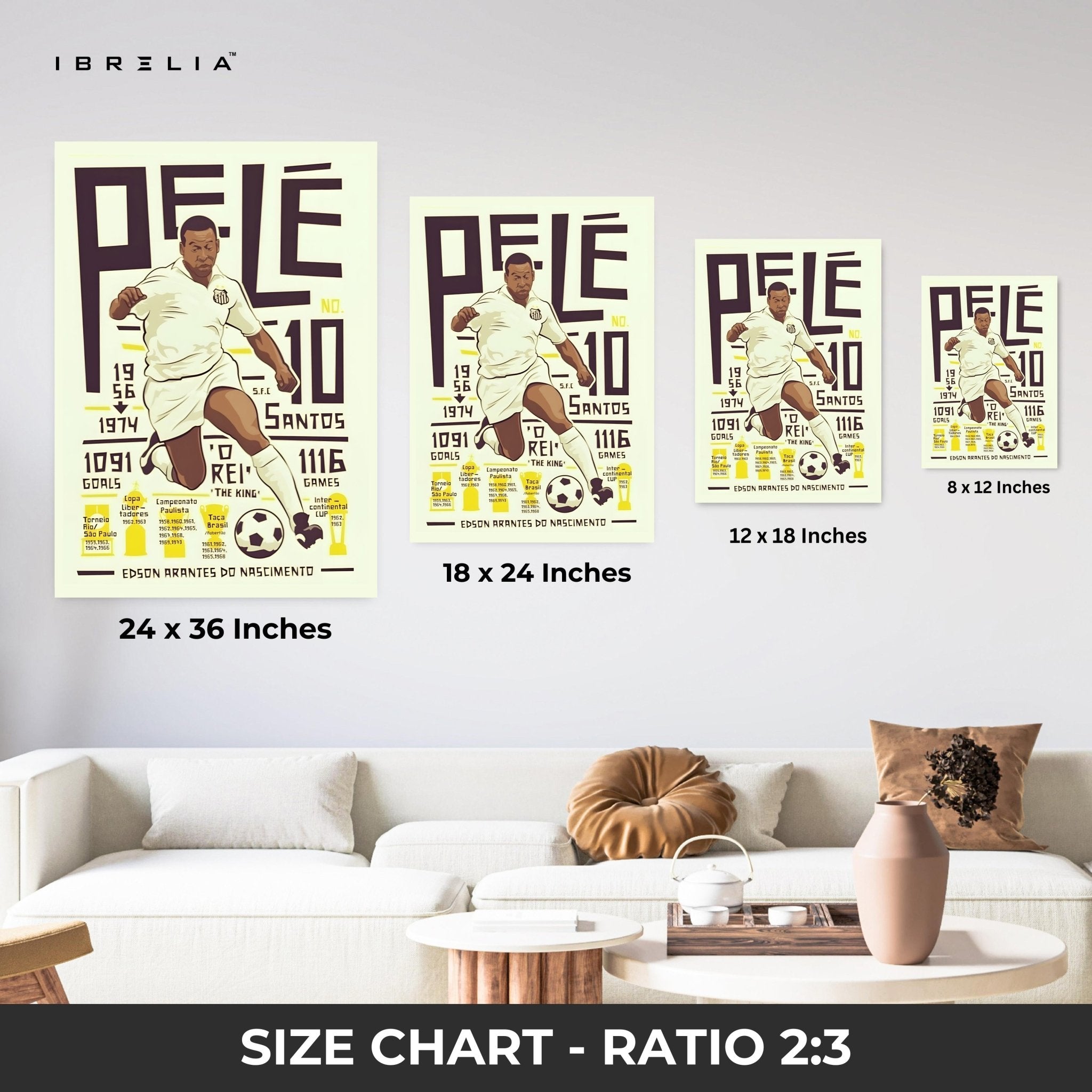 Pelé Wall Art – Santos Legacy Edition | IBRELIA™ - IBRELIA