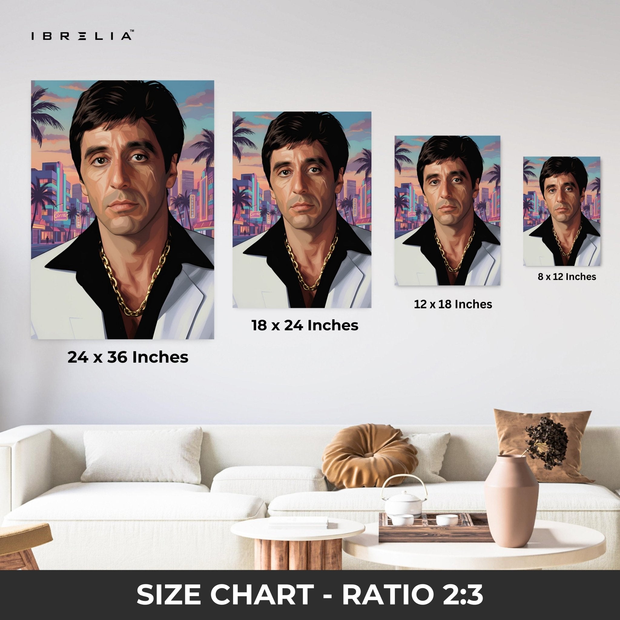 Tony Montana Scarface Wall Frame | 4K Ultra Wrap Frame Wall Art in Pakistan | IBRELIA™ - IBRELIA