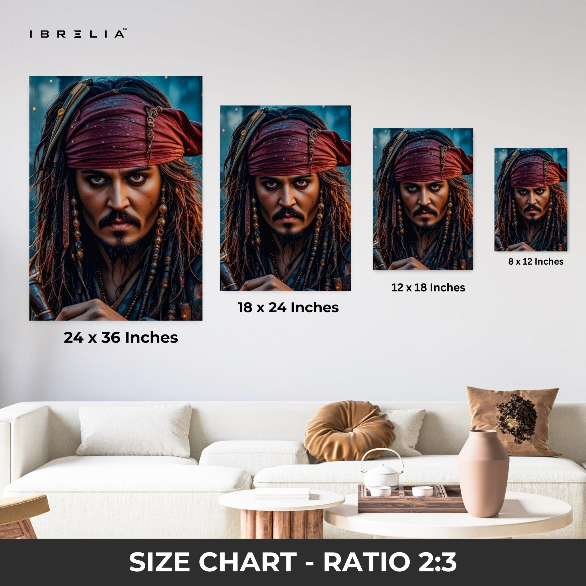 Captain Pirate Wall Frame | 4K Ultra Wrap Frame Wall Art in Pakistan | IBRELIA™ - IBRELIA