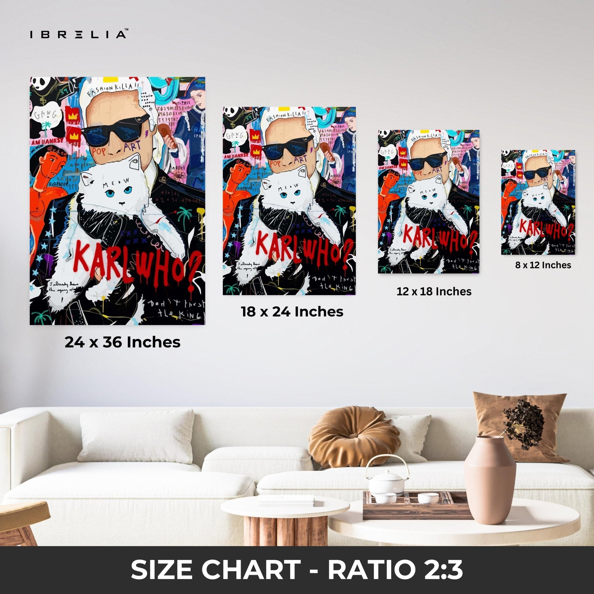 Karl Who? Fashion Graffiti Pop Art – 4K Ultra Wrap Frame Wall Art in Pakistan | IBRELIA™ - IBRELIA