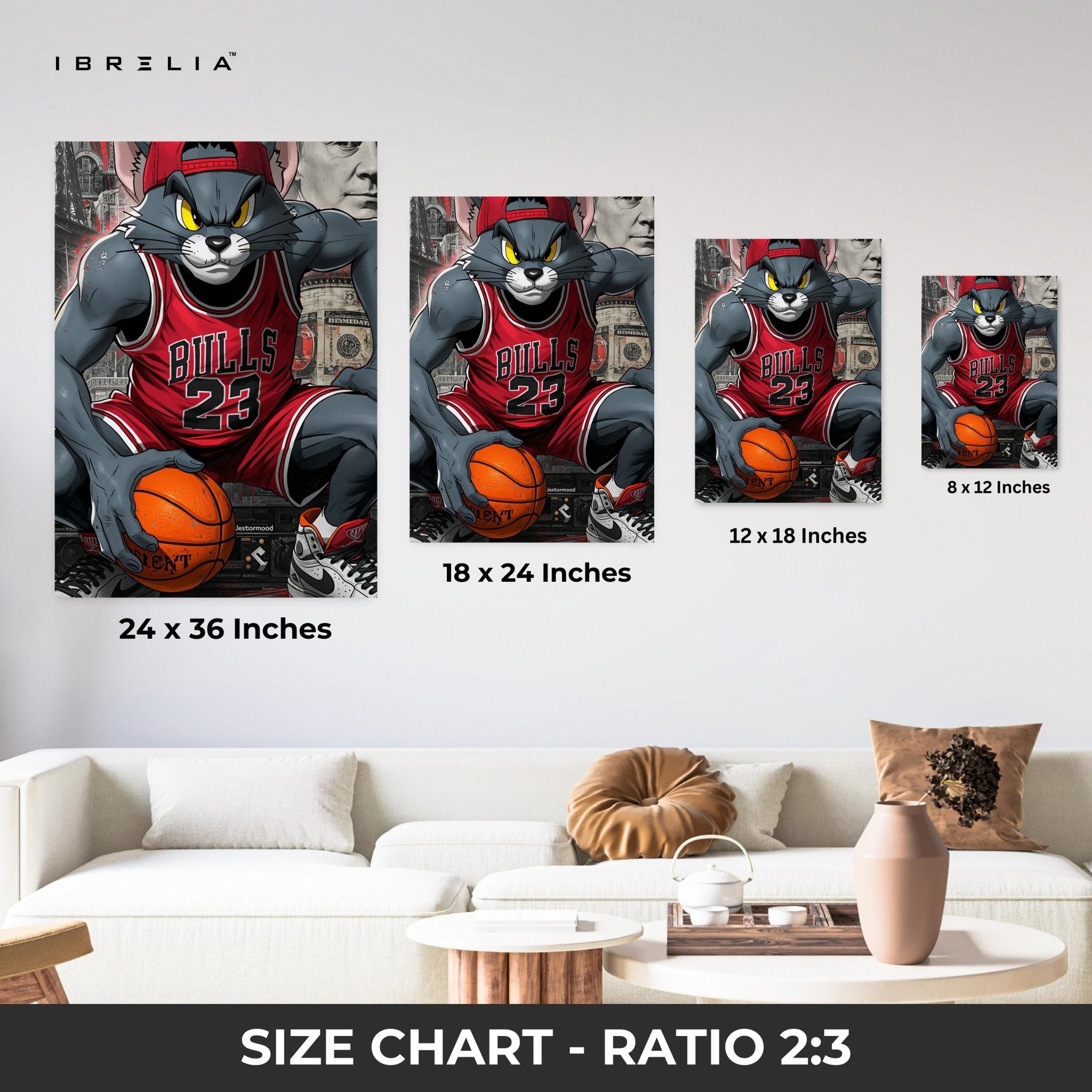 Tom Bulls Basketball – 4K Ultra Wrap Frame Wall Art in Pakistan | IBRELIA™ - IBRELIA