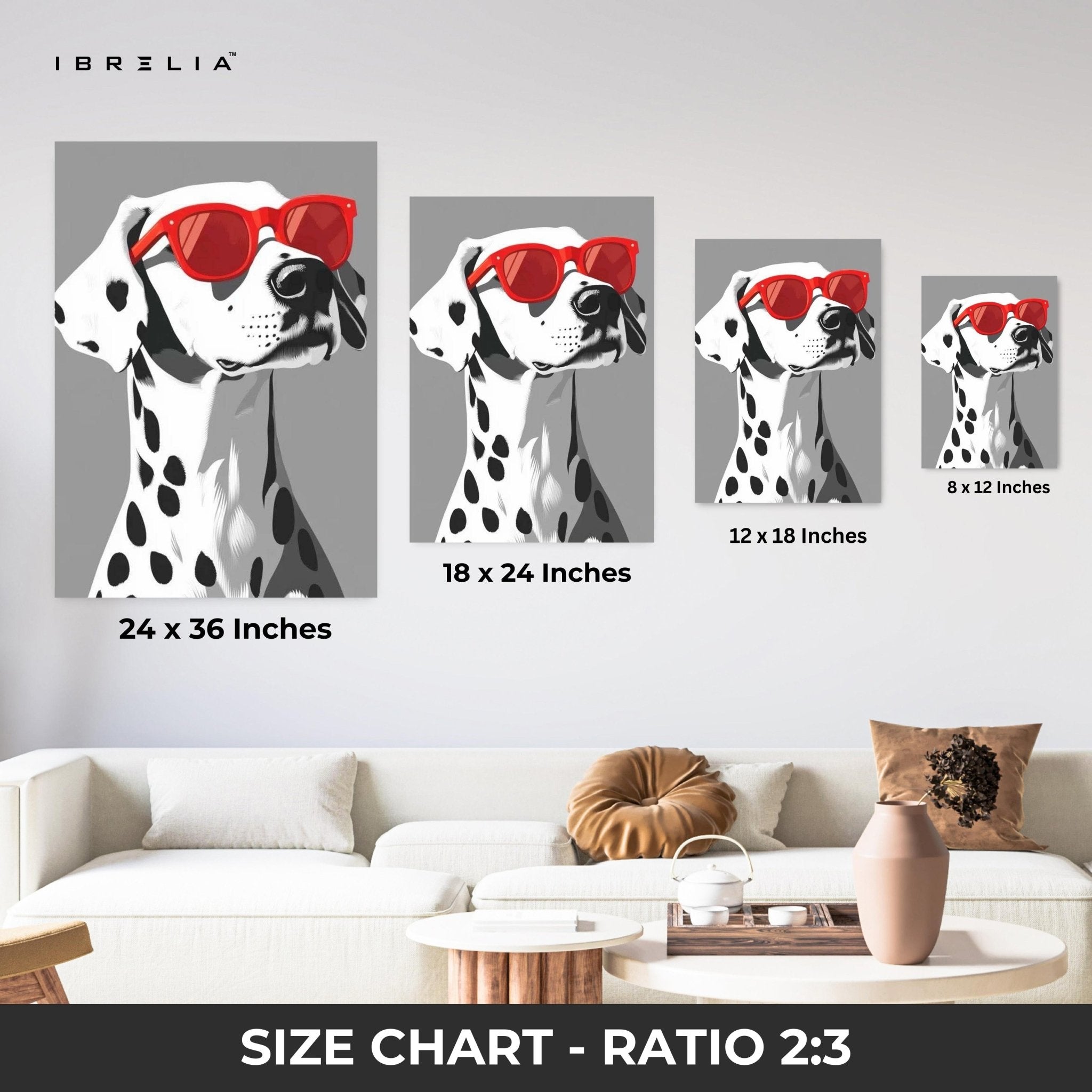 Dalmatian Cool Shades Wall Frame | 4K Ultra Wrap Frame Wall Art in Pakistan | IBRELIA™ - IBRELIA