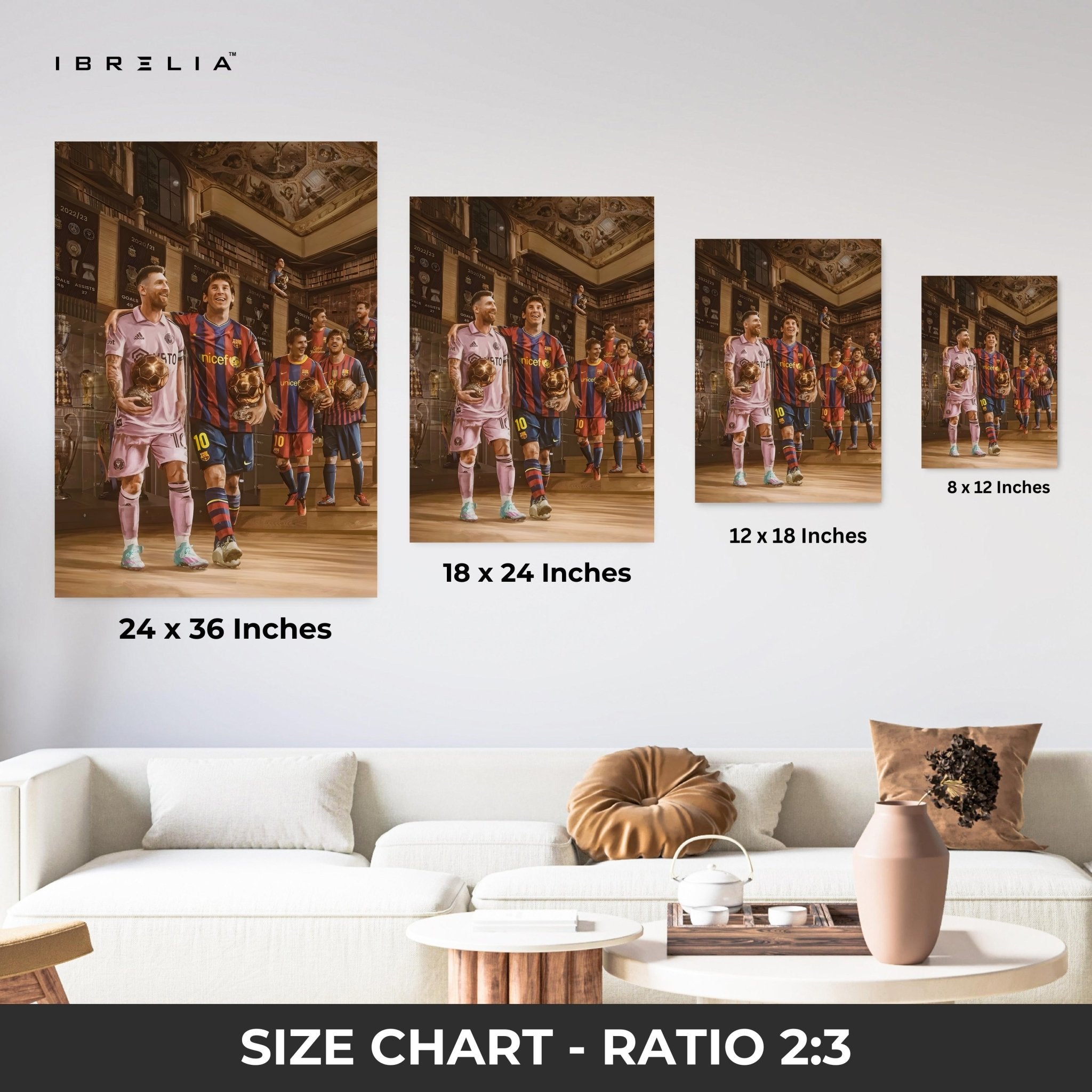 Lionel Messi Wall Art – Ballon d’Or Legacy Edition | IBRELIA™ - IBRELIA
