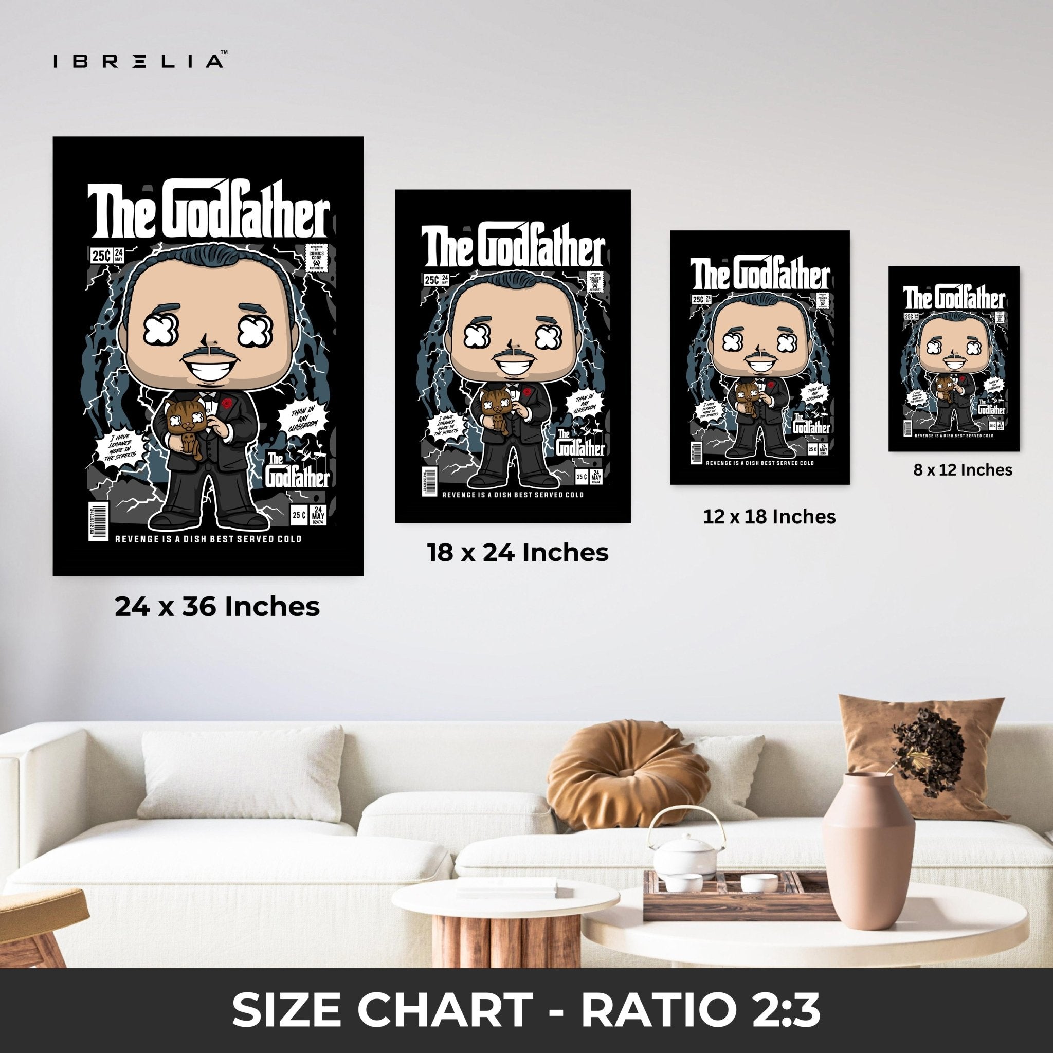 The Godfather “Comic Pop Edition” 4K Wall Art in Pakistan | IBRELIA™ - IBRELIA