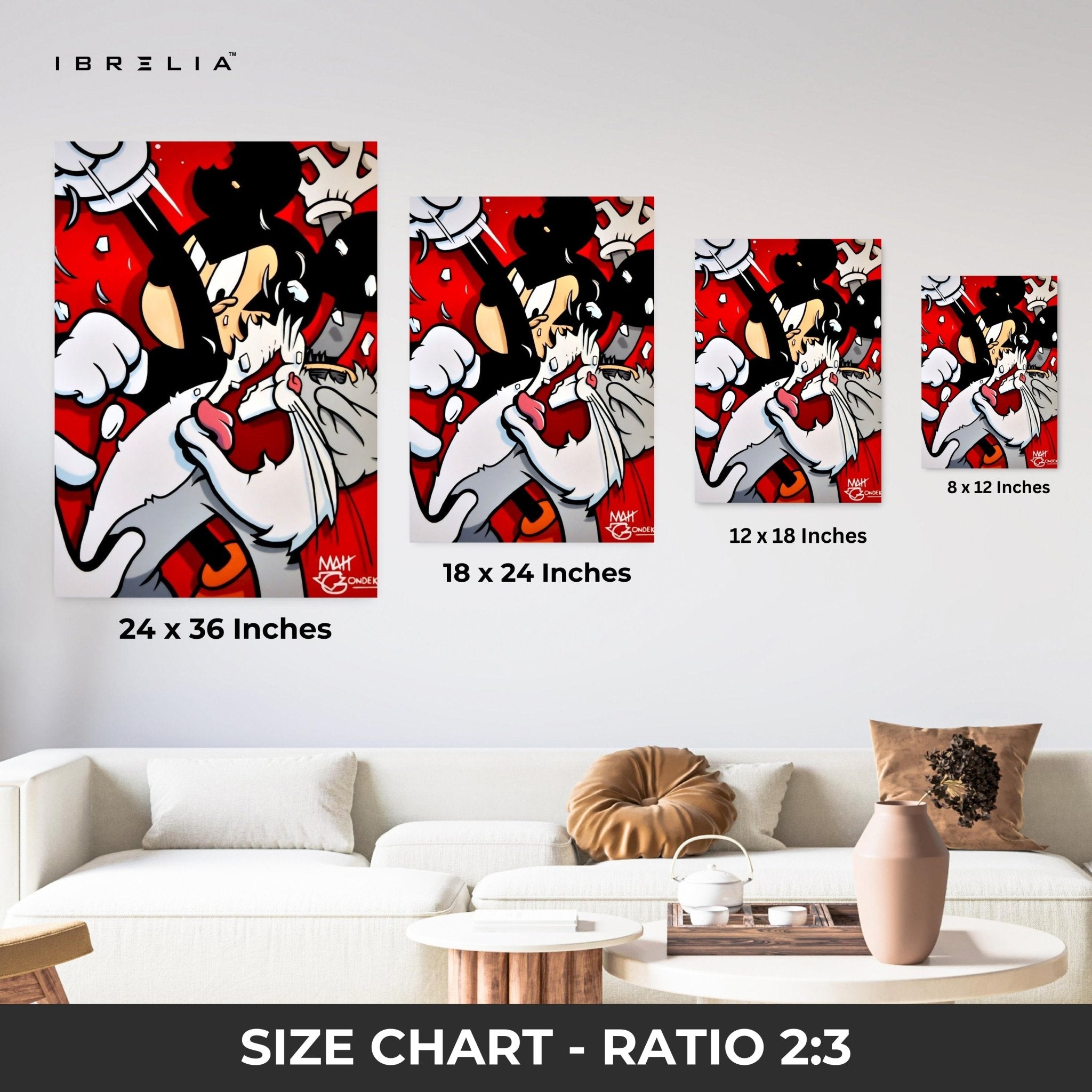 Cartoon Clash Graffiti Wall Frame | 4K Ultra Wrap Frame Wall Art in Pakistan | IBRELIA™ - IBRELIA