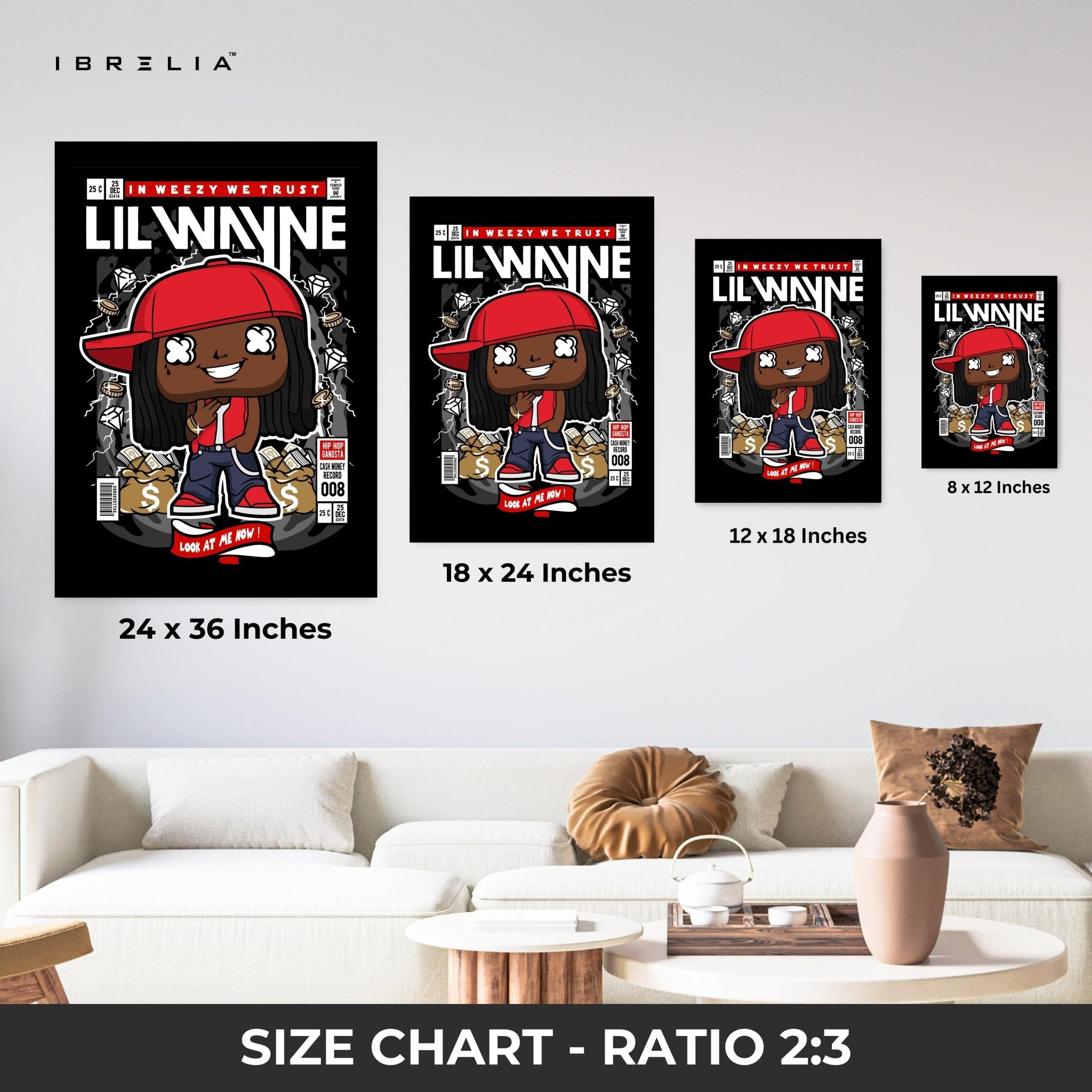 Lil Wayne Pop Art Comic Edition – 4K Ultra Wrap Frame Wall Art in Pakistan | IBRELIA™ - IBRELIA