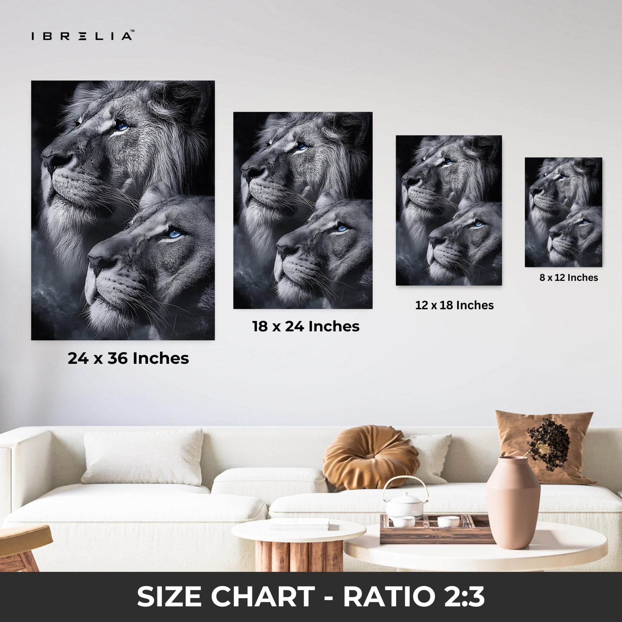 Majestic Lions – 4K Ultra Wrap Frame Wall Art in Pakistan | IBRELIA™ - IBRELIA
