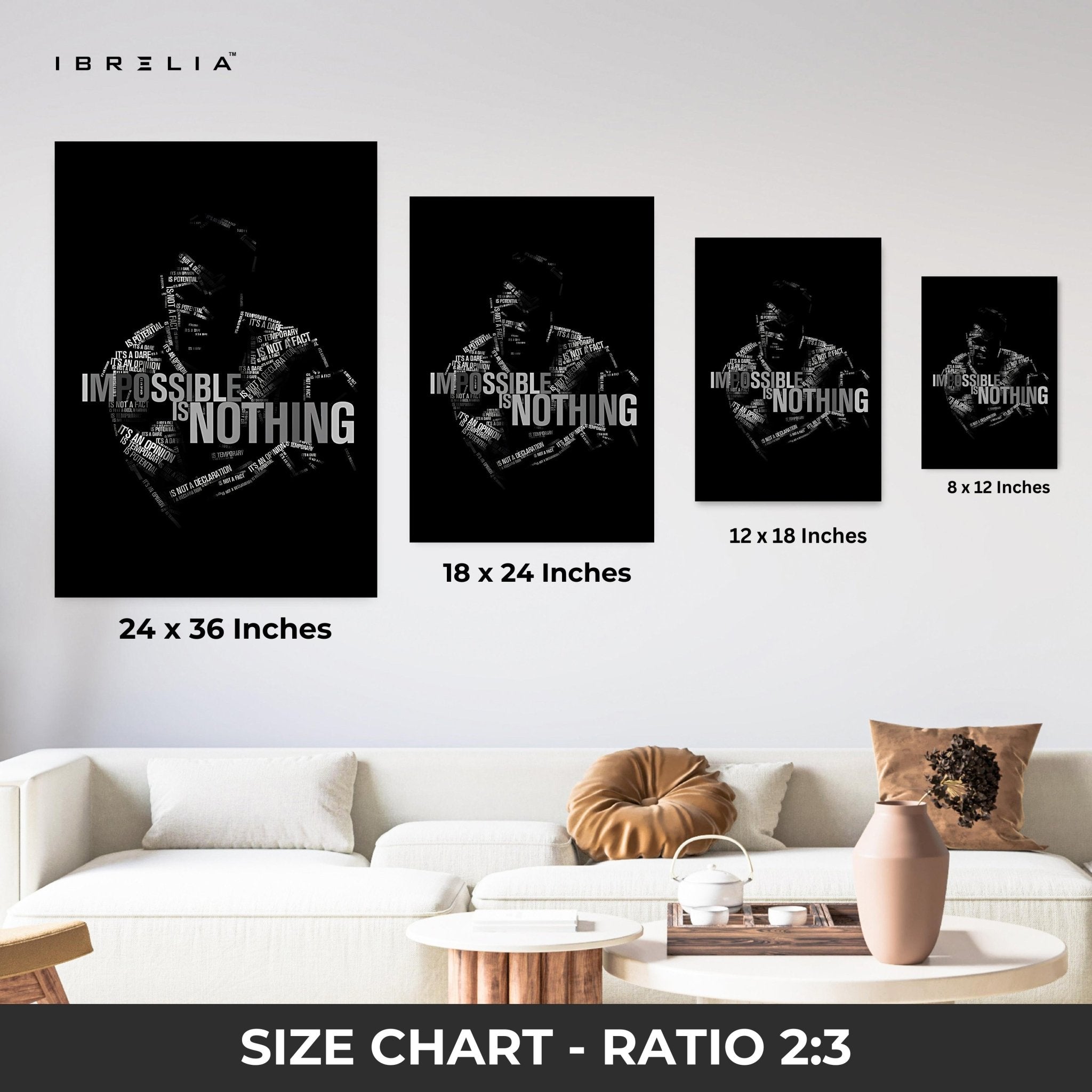 Muhammad Ali – Impossible Is Nothing 4K Ultra Wrap Frame Wall Art in Pakistan | IBRELIA™ - IBRELIA