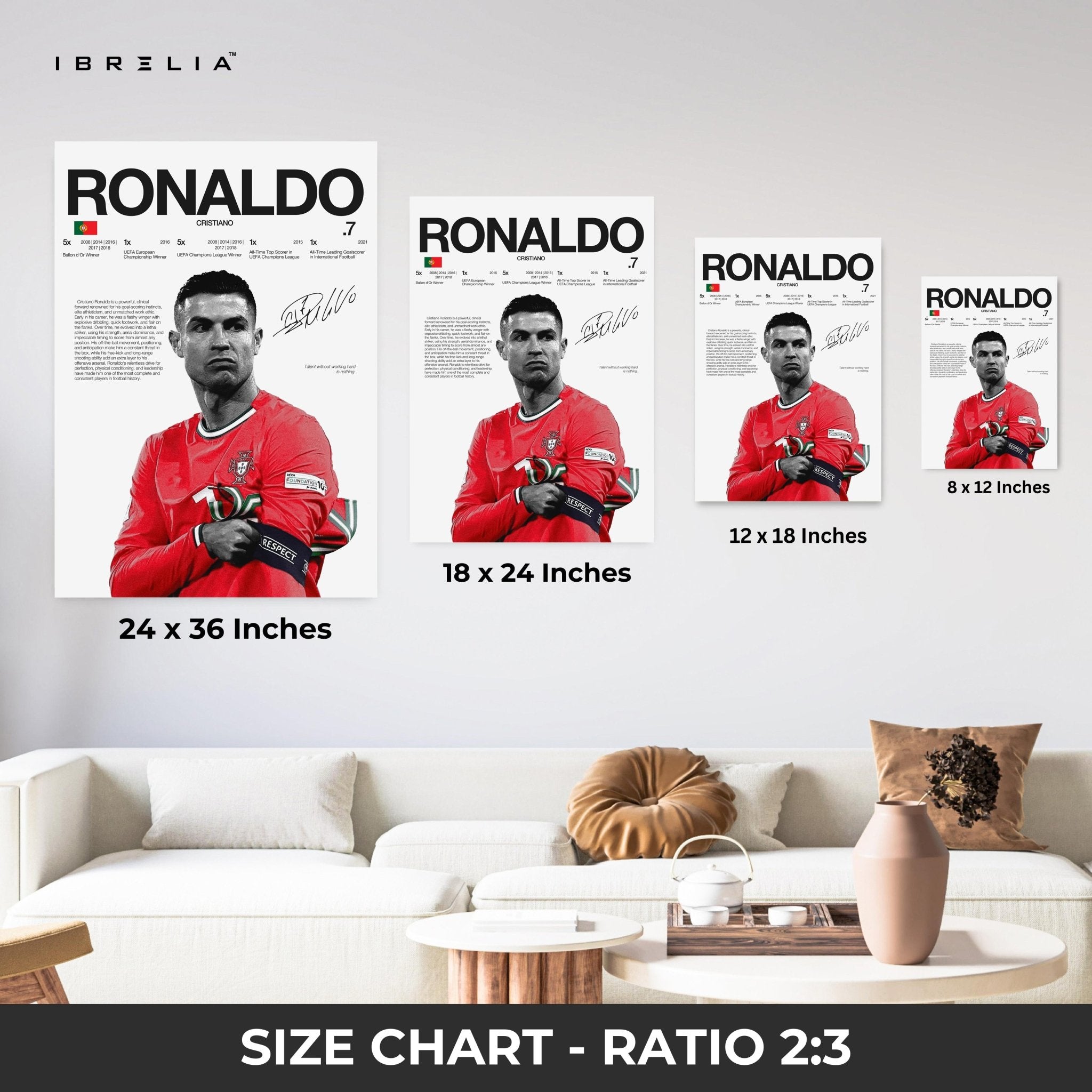 Cristiano Ronaldo – The Icon 4K Ultra Wrap Frame Wall Art in Pakistan | IBRELIA™ - IBRELIA