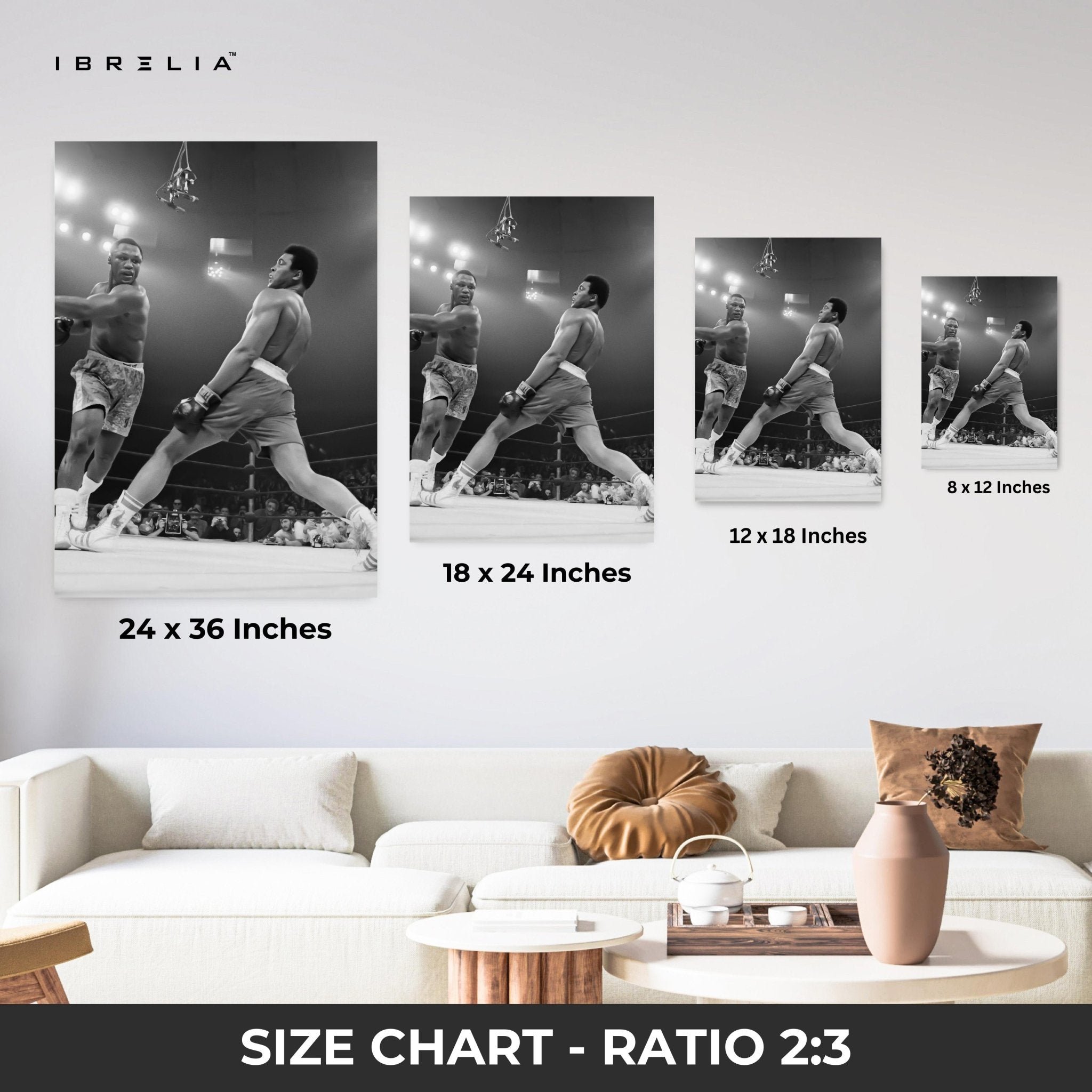 Muhammad Ali Knockout Punch – 4K Ultra Wrap Frame Wall Art in Pakistan | IBRELIA™ - IBRELIA