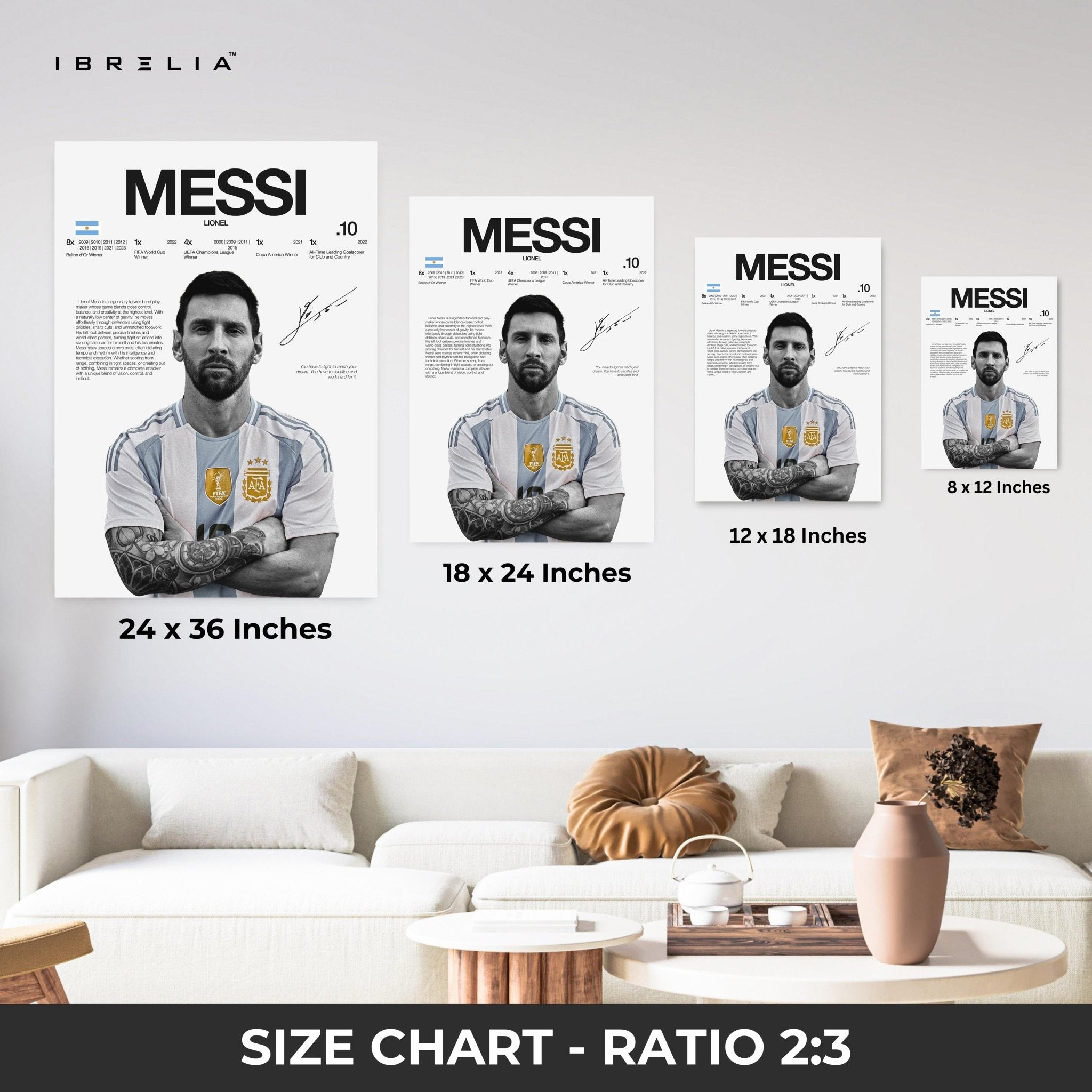 Lionel Messi – The GOAT Edition 4K Ultra Wrap Frame Wall Art in Pakistan | IBRELIA™ - IBRELIA