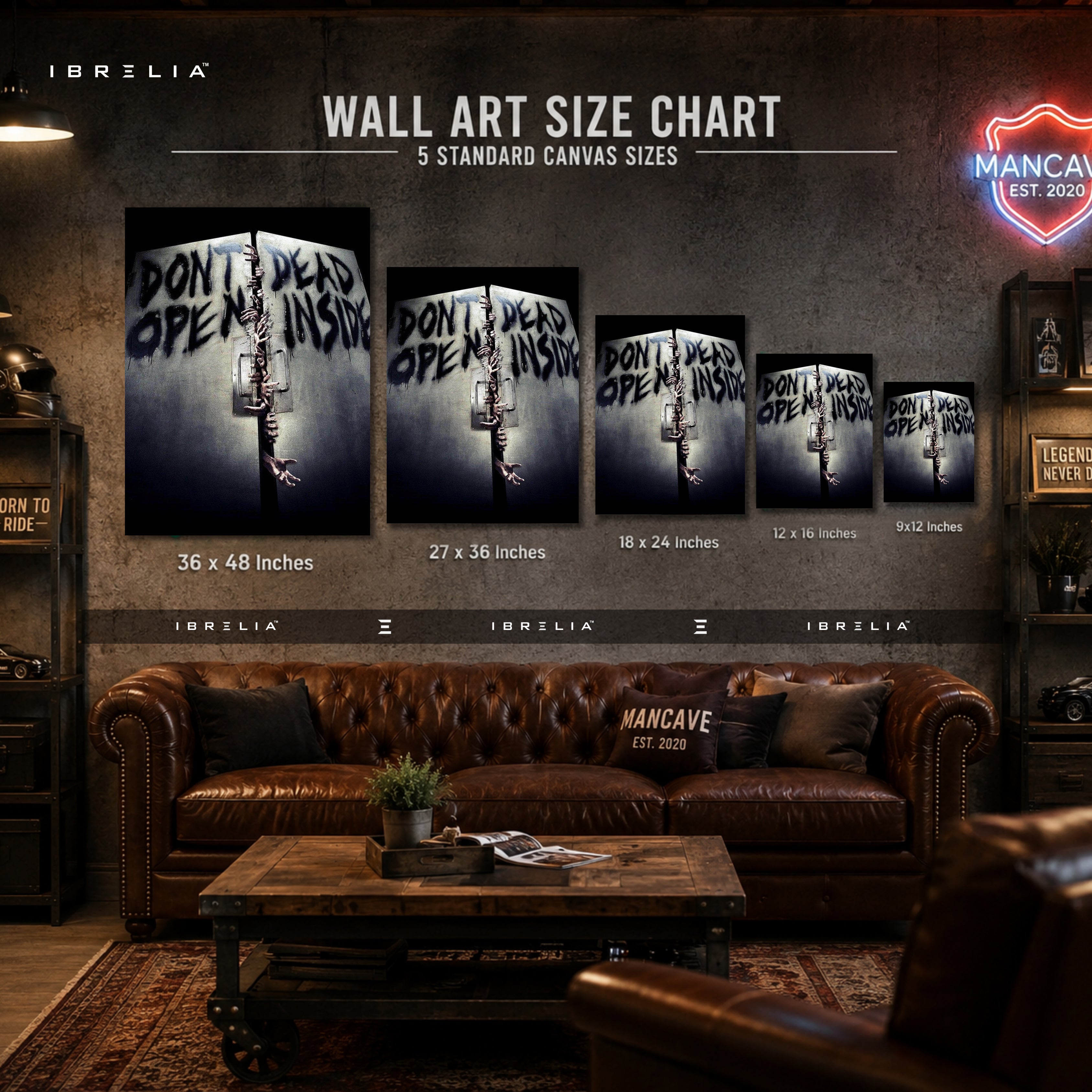 Don't Open, Dead Inside Premium Wall Art – The Walking Dead 4K Wrapped MDF Frame | IBRELIA™