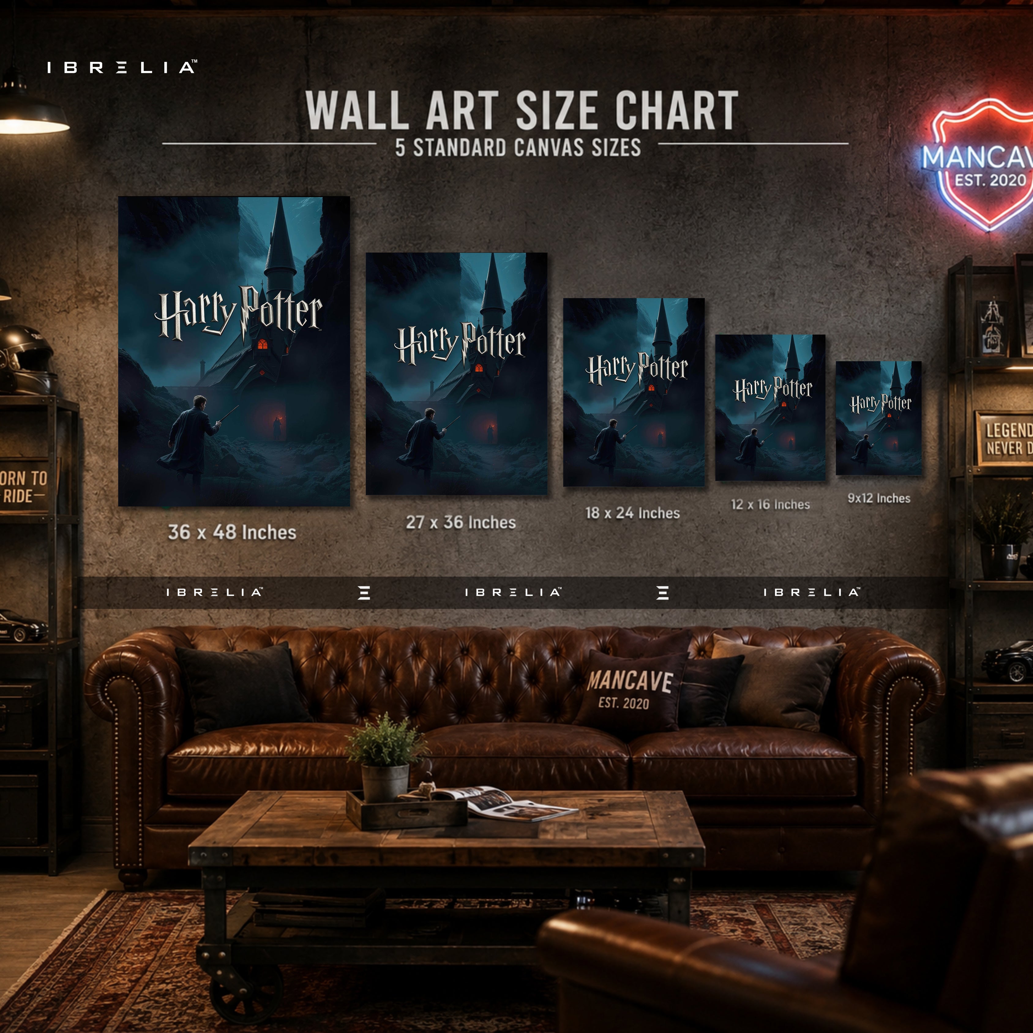 Harry Potter Dark Castle Wall Art – Premium Wrapped MDF Wall Decor | IBRELIA™
