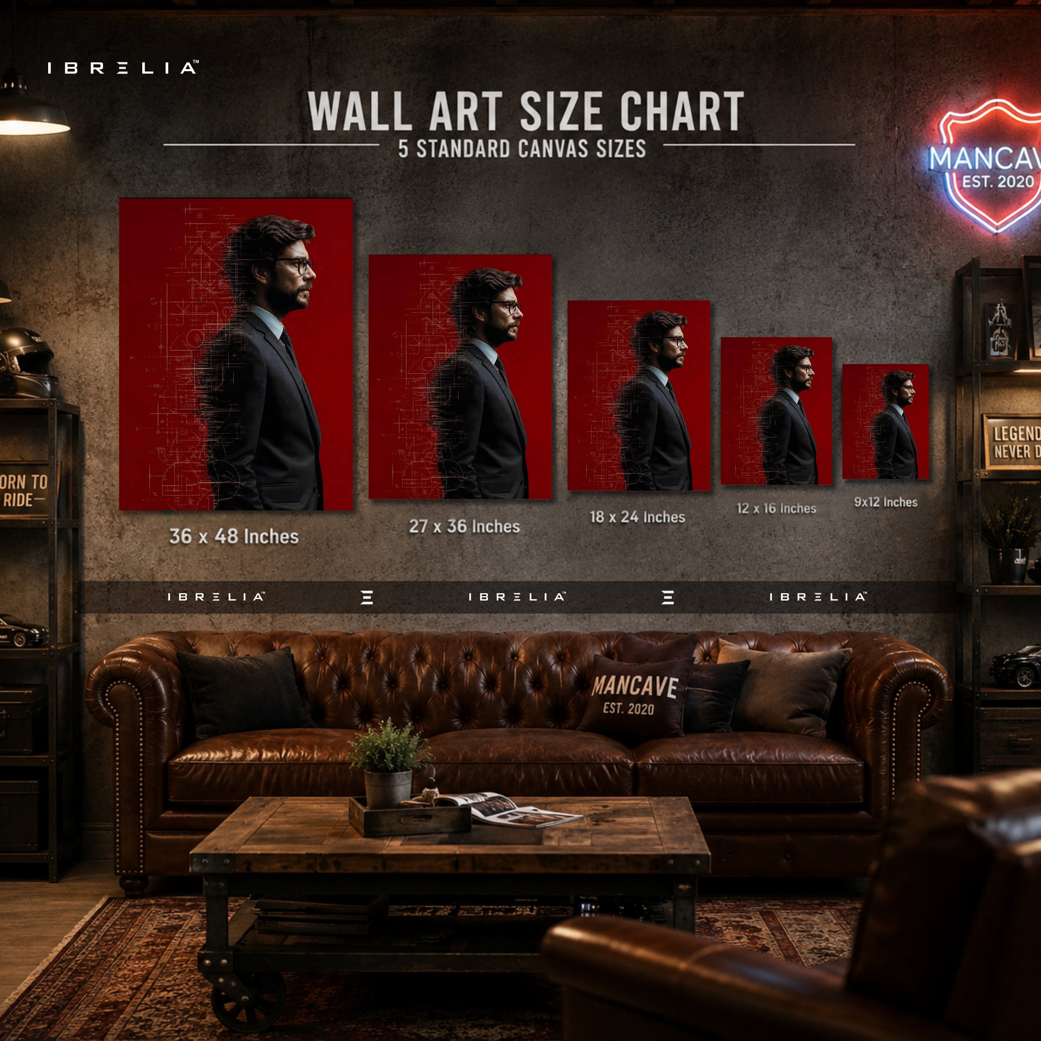 The Professor Blueprint Premium Wall Art – Money Heist La Casa de Papel 4K Wrapped MDF Frame | IBRELIA™