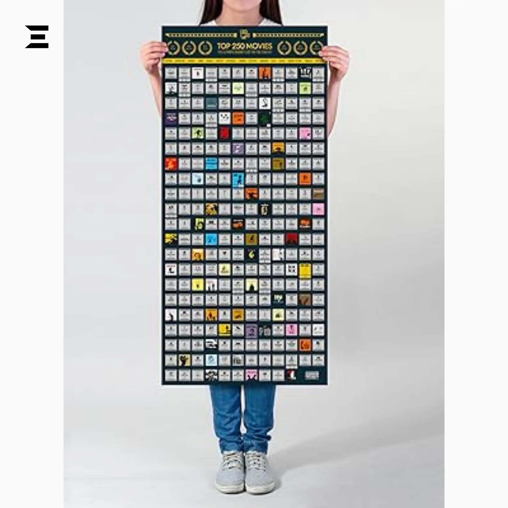 Top 250 Movies Scratch - Off Bucket List Poster – XXL 40x18" - IBRELIA
