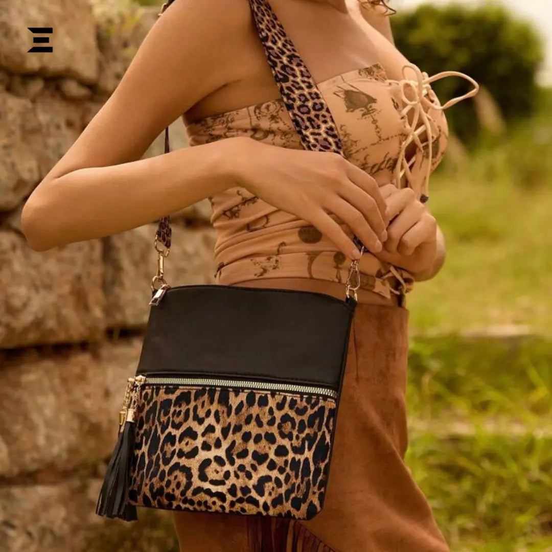 Leopard Print Cross-Body Shoulder Bag for Women | IBRELIA™ IBRELIA