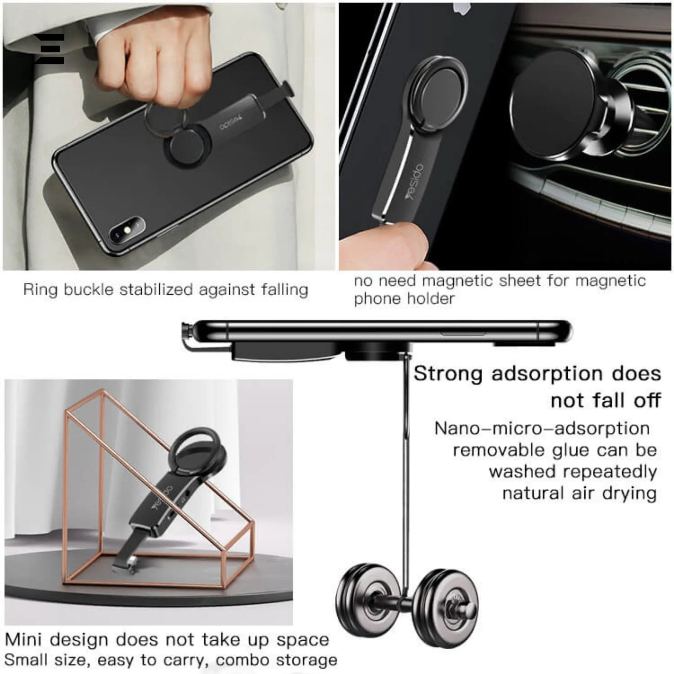 Yesido YAU09 Lightning to AUX & Lightning Audio Adapter with Ring Buckle - IBRELIA