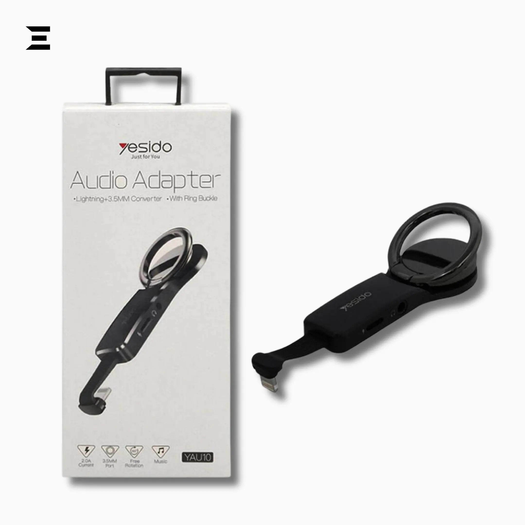 Yesido YAU09 Lightning to AUX & Lightning Audio Adapter with Ring Buckle - IBRELIA
