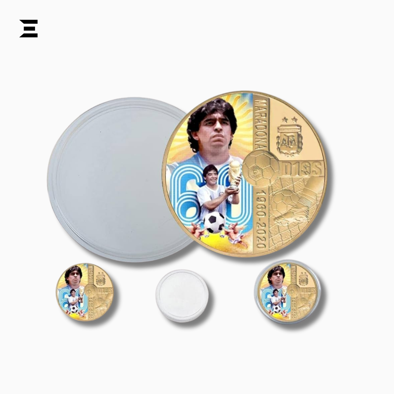 1960–2020 Diego Maradona Gold Plated Commemorative Coin Set – Football Legend Tribute Souvenir IBRELIA