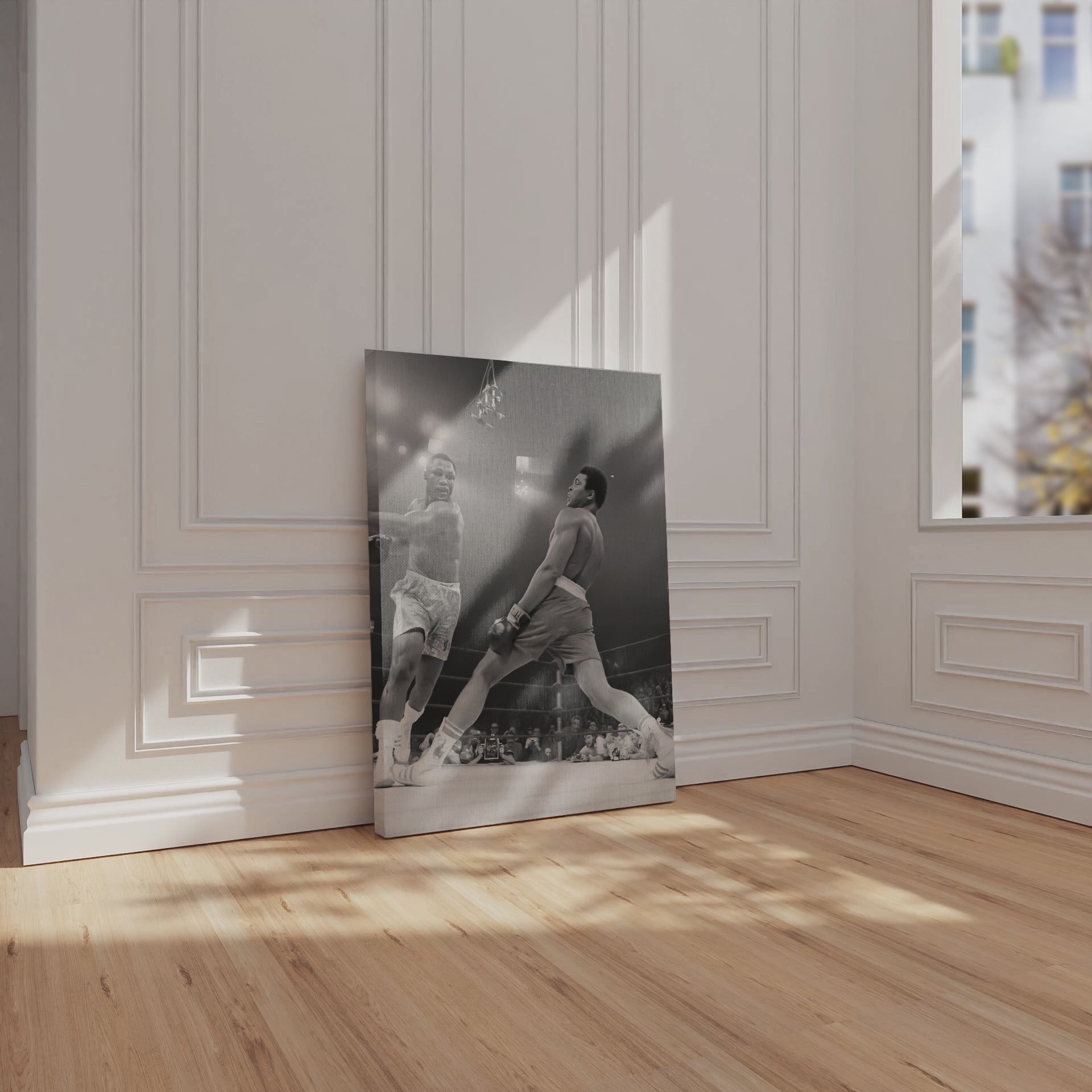 Muhammad Ali Knockout Punch – 4K Ultra Wrap Frame Wall Art in Pakistan | IBRELIA™