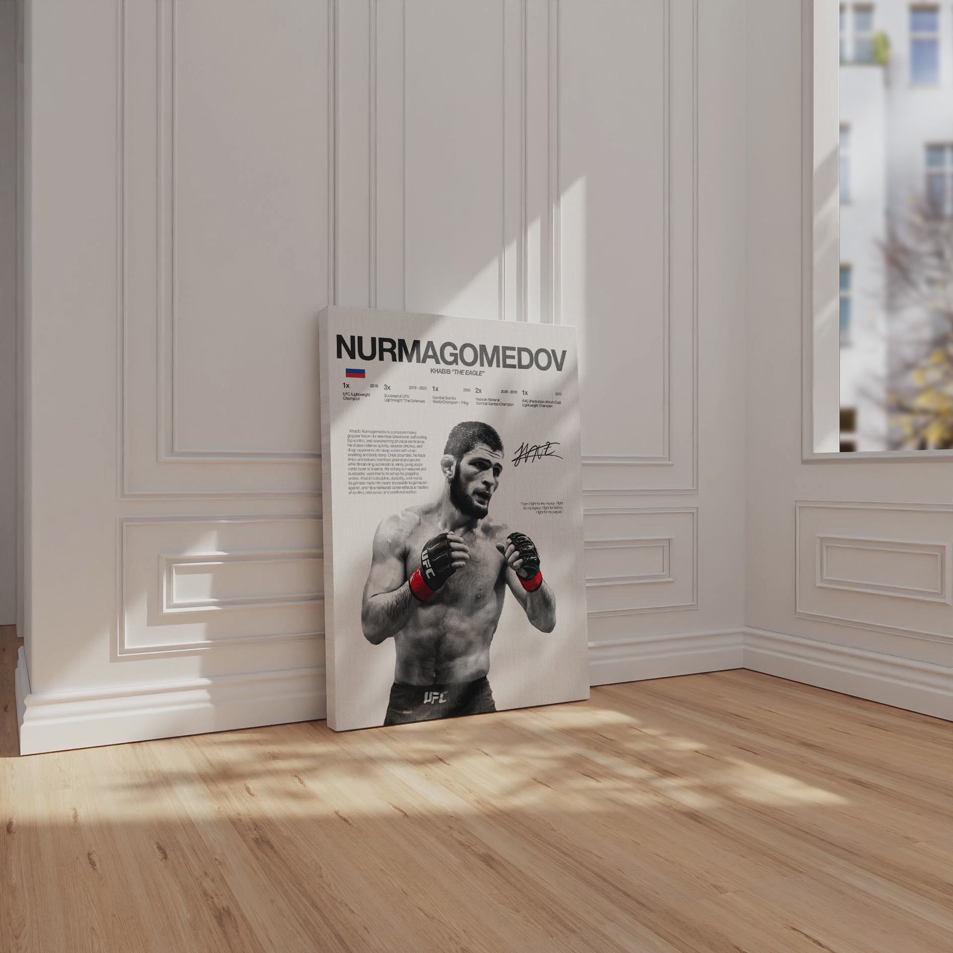Khabib Nurmagomedov “The Eagle” – UFC Champion 4K Ultra Wrap Frame Wall Art in Pakistan | IBRELIA™