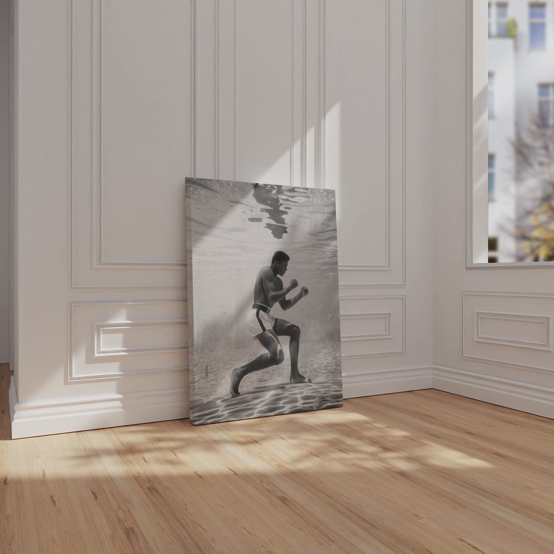 Muhammad Ali Underwater Boxing – 4K Ultra Wrap Frame Wall Art in Pakistan | IBRELIA™