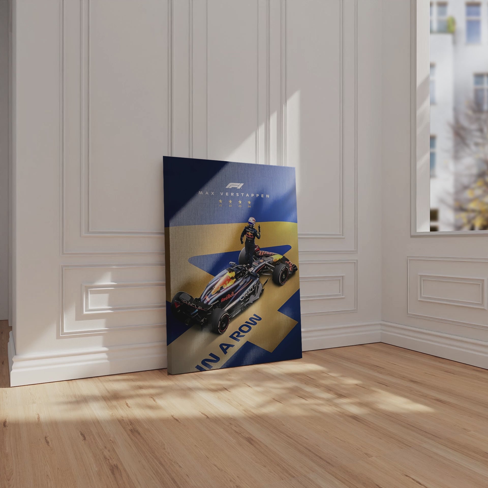 Max Verstappen F1 Champion 4K Ultra Wrap Frame Wall Art in Pakistan | IBRELIA™