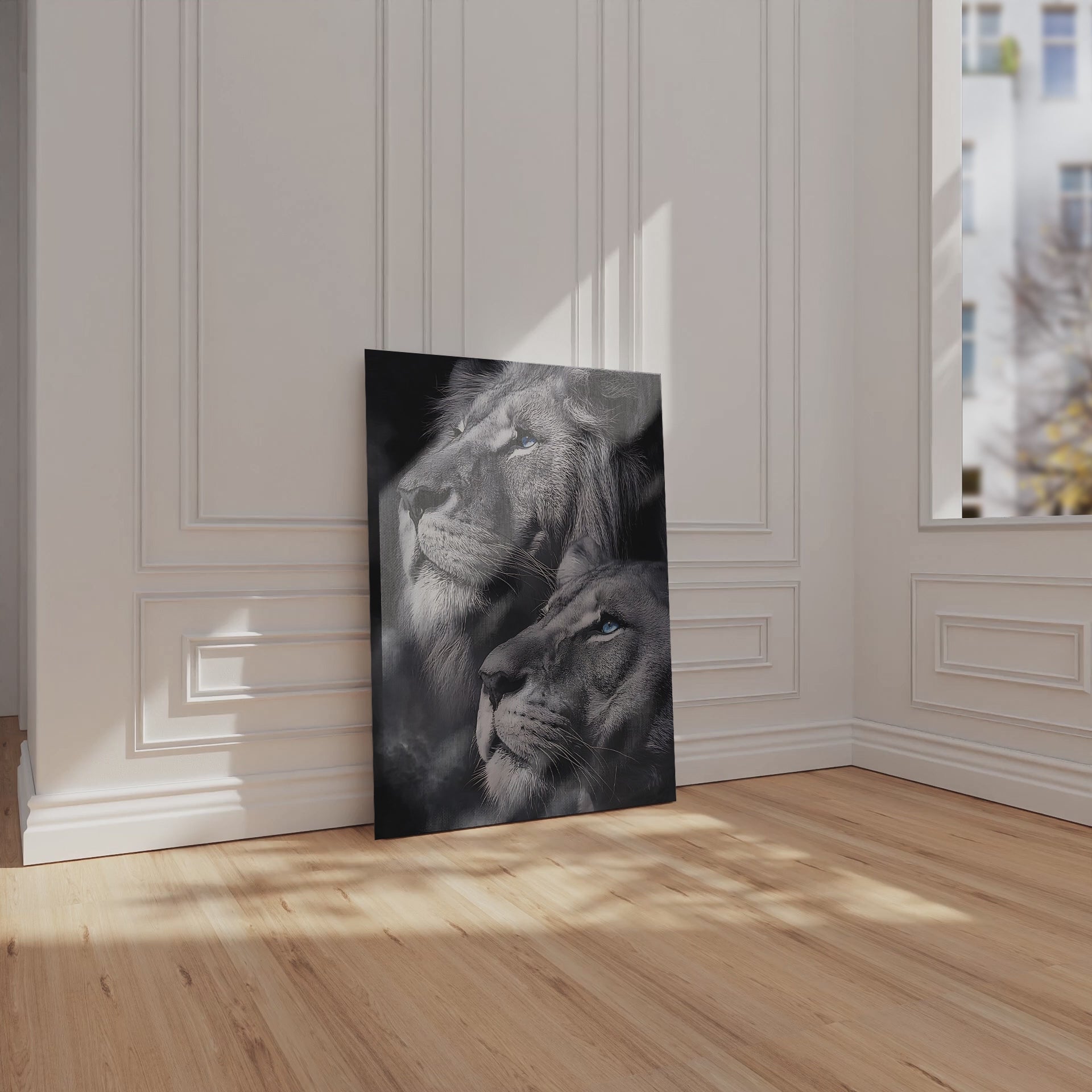 Majestic Lions – 4K Ultra Wrap Frame Wall Art in Pakistan | IBRELIA™