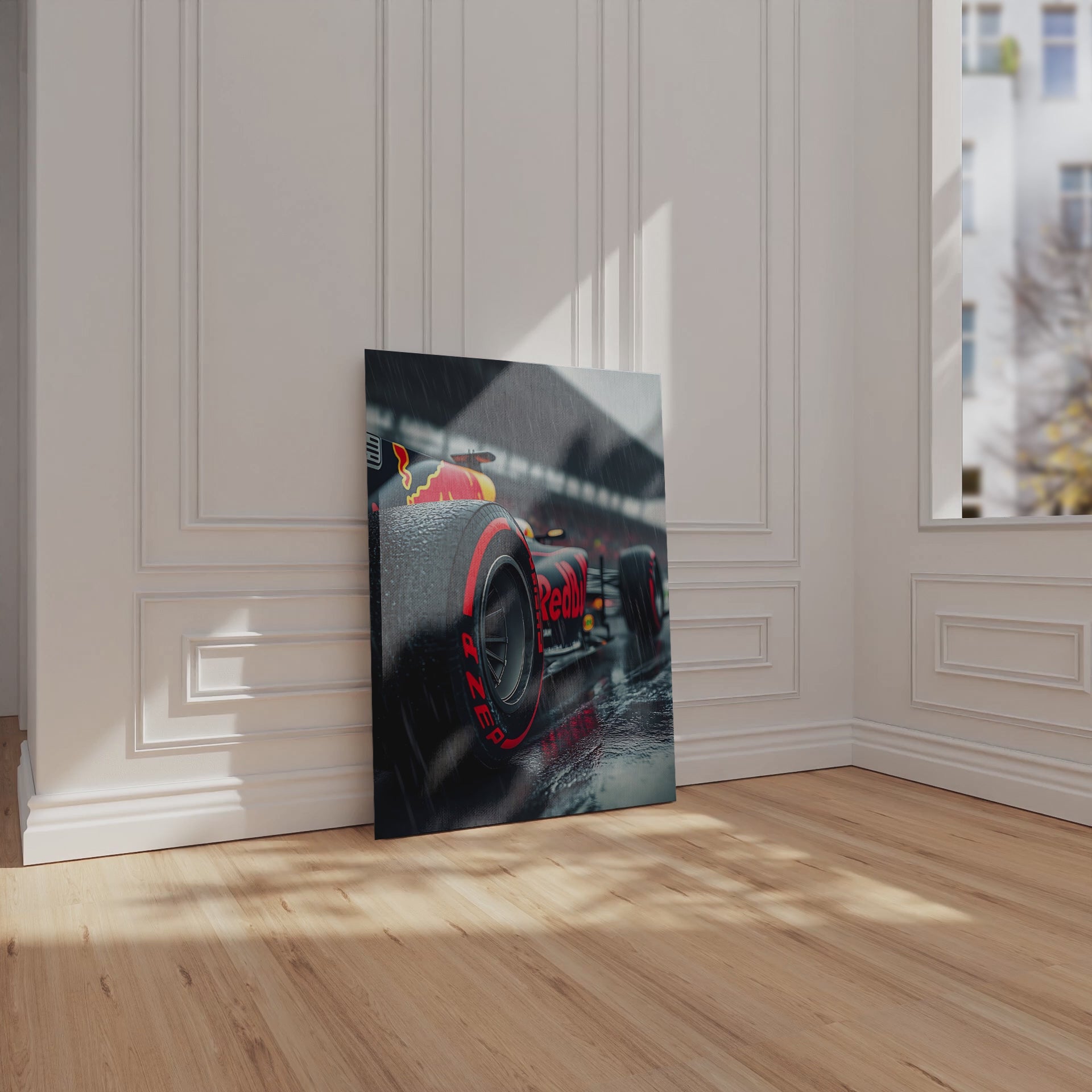 Red Bull F1 Rain Edition 4K Ultra Wrap Frame Wall Art in Pakistan | IBRELIA™