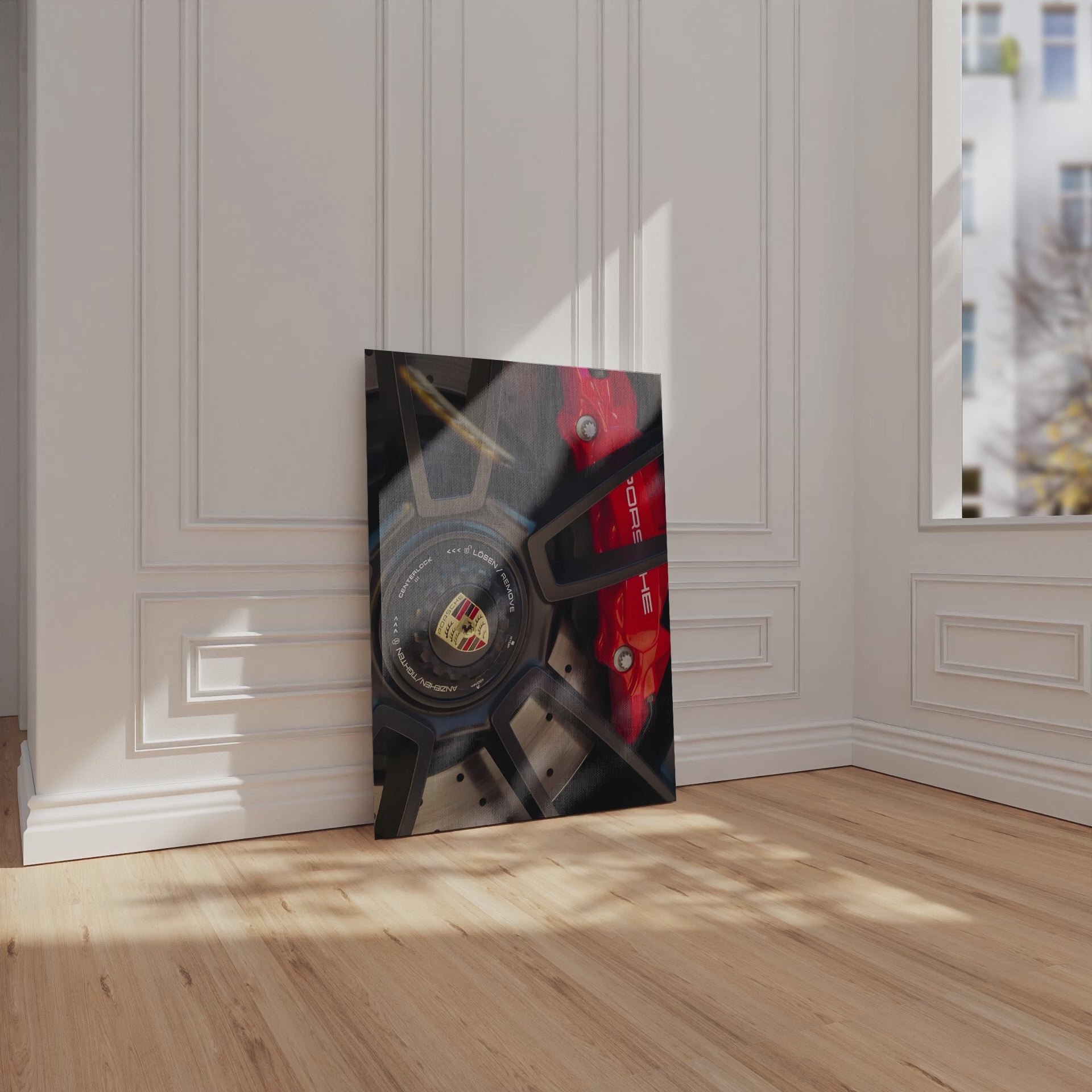 Porsche Brake Disc 4K Ultra Wrap Frame Wall Art in Pakistan | IBRELIA™