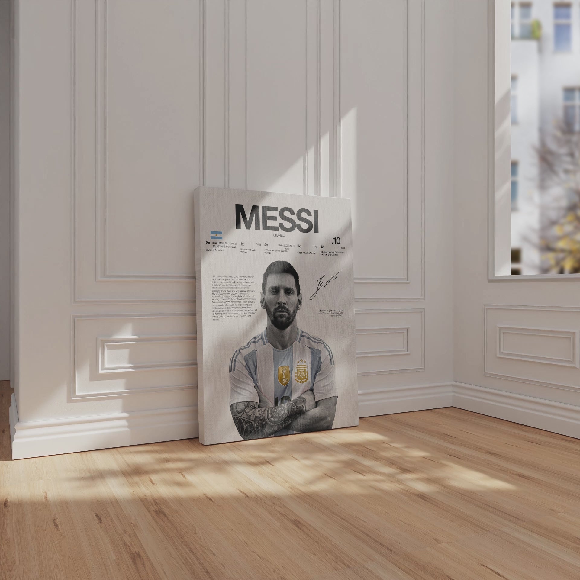 Lionel Messi – The GOAT Edition 4K Ultra Wrap Frame Wall Art in Pakistan | IBRELIA™