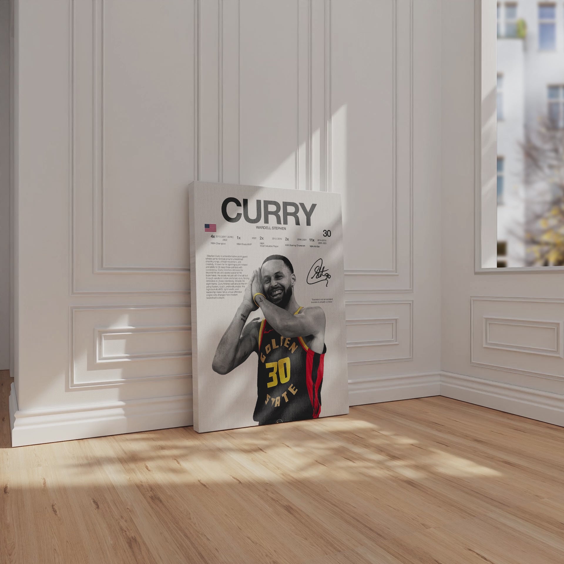 Stephen Curry – Golden State Legend 4K Ultra Wrap Frame Wall Art in Pakistan | IBRELIA™
