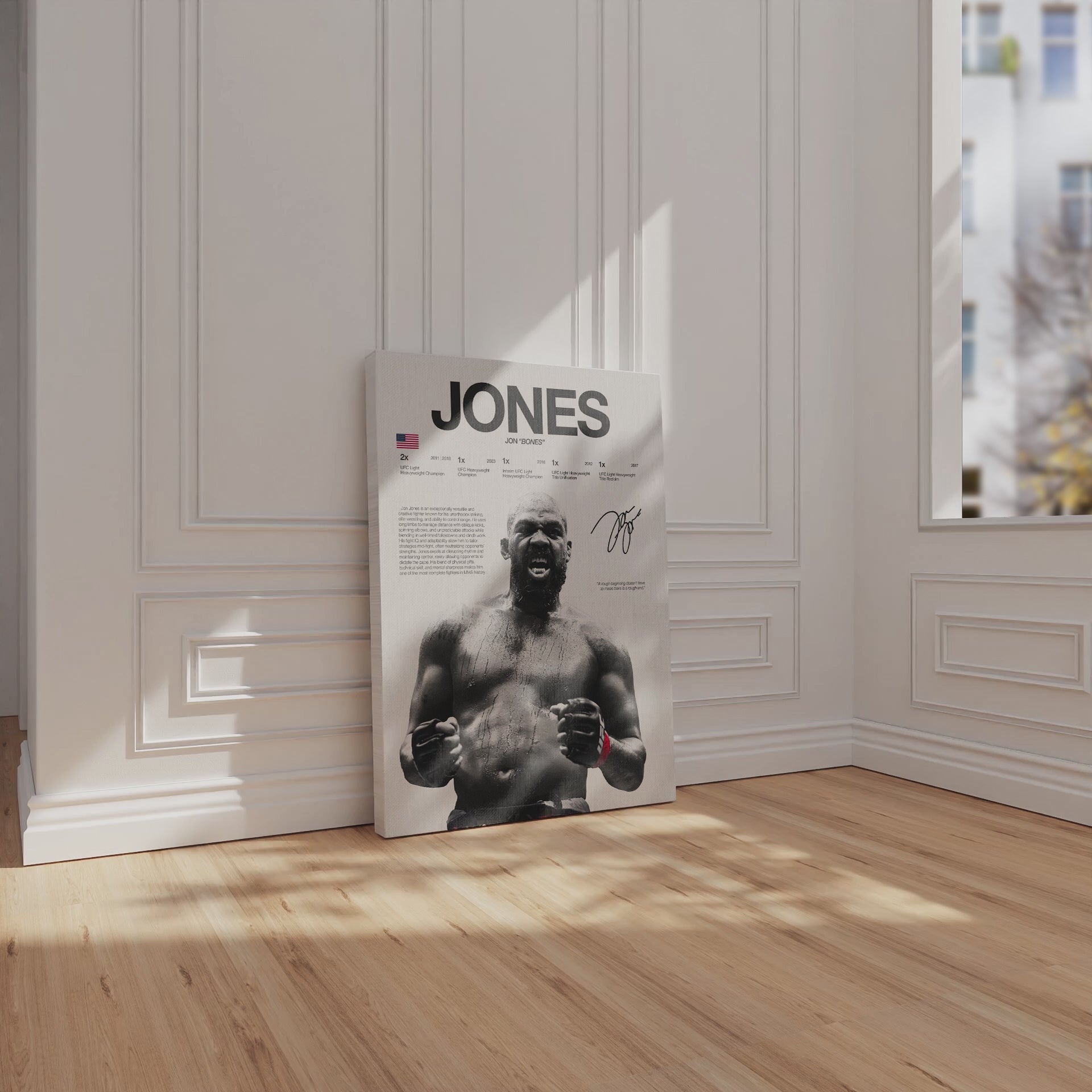 Jon Jones “Bones” – UFC Champion 4K Ultra Wrap Frame Wall Art in Pakistan | IBRELIA™