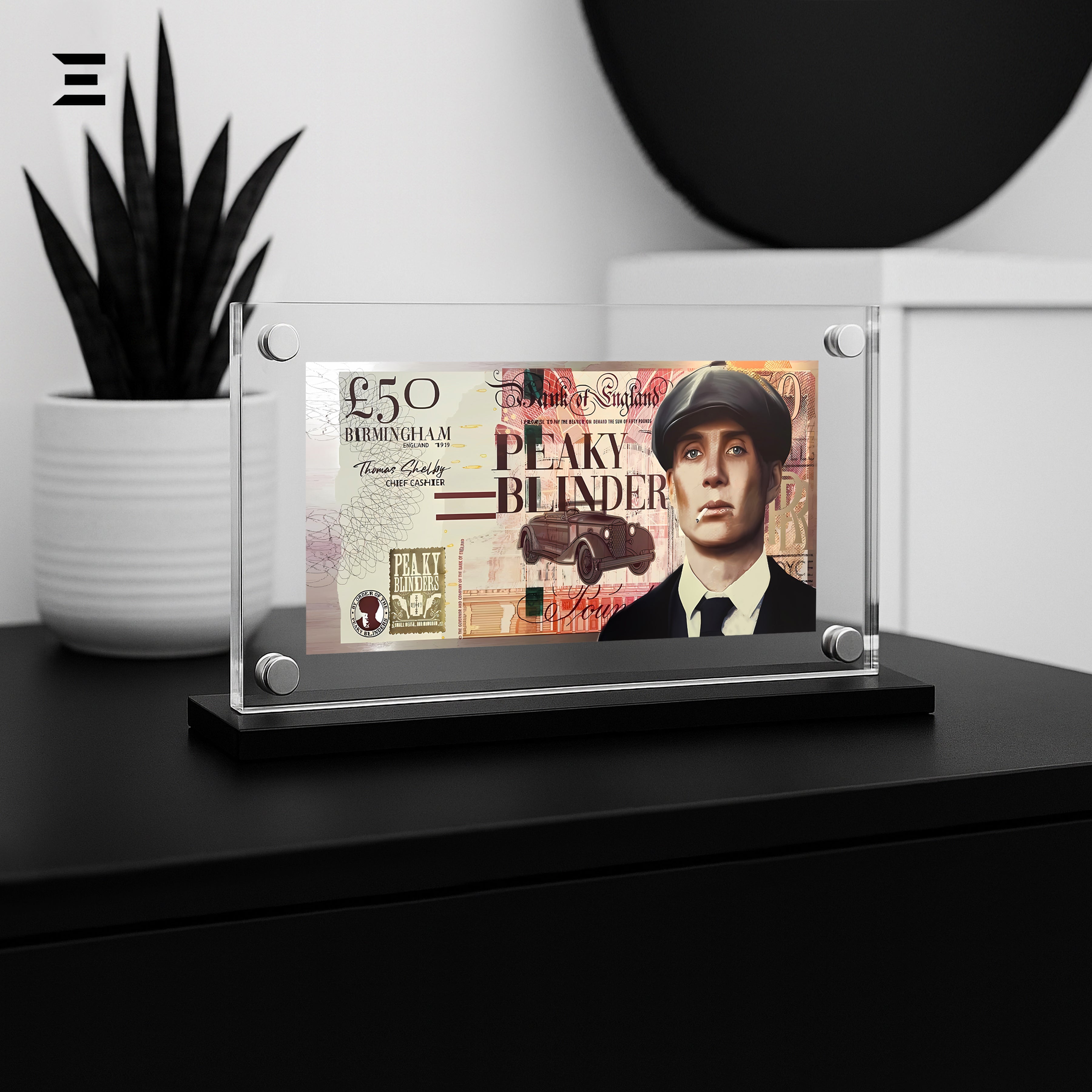 Premium Magnetic Acrylic Frame with Black Base – Peaky Blinders Edition IBRELIA