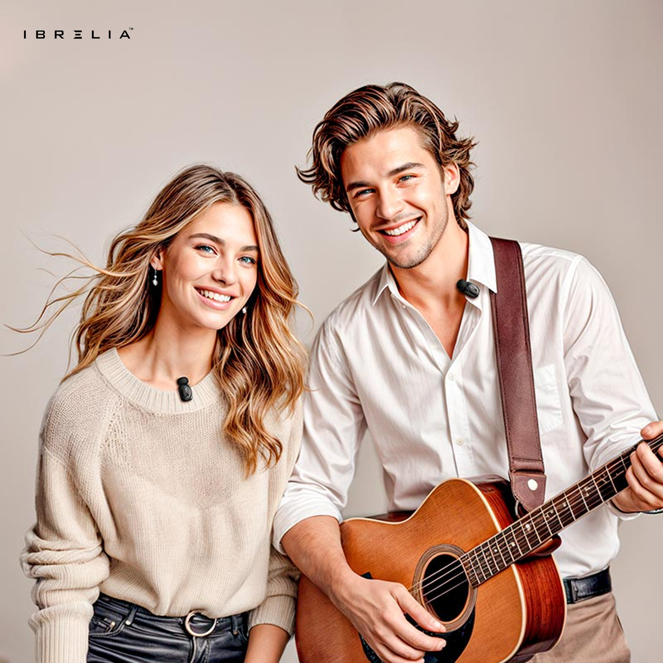 HOCO L19 Dual-Mic Wireless Mini Digital Microphone (Type-C + Lightning Adapter) | IBRELIA™