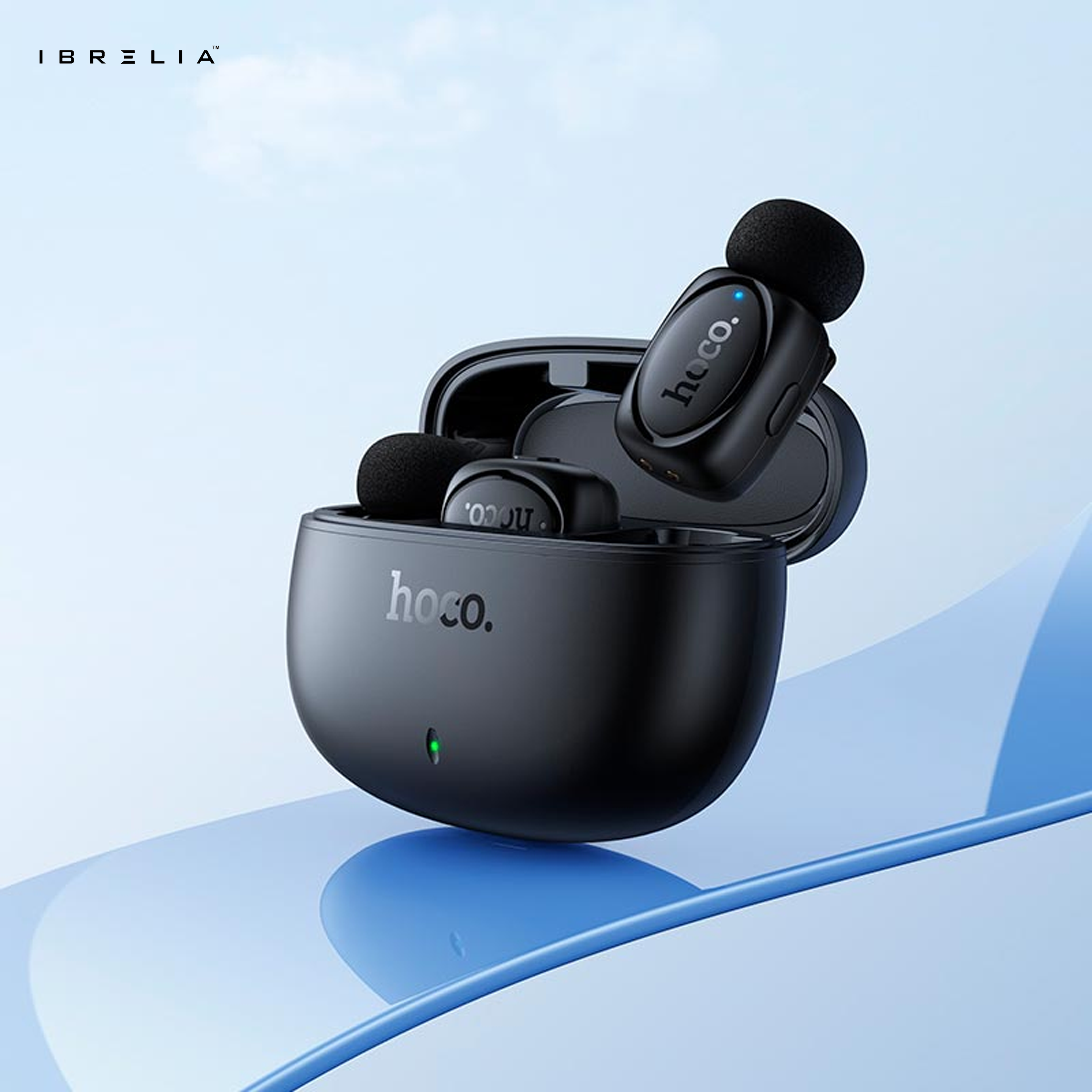 HOCO L19 Dual-Mic Wireless Mini Digital Microphone (Type-C + Lightning Adapter) | IBRELIA™