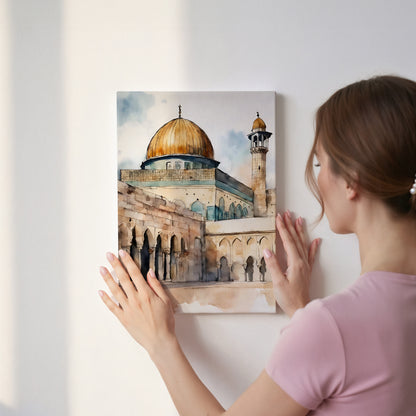 Jerusalem Golden Dome Art | 4K Ultra Wrap Frame Wall Art in Pakistan | IBRELIA™