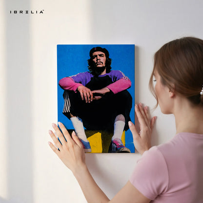 Che Guevara Vintage Portrait Wall Art – Iconic Revolutionary Canvas Frame | Retro Street Style Poster Pakistan | IBRELIA™ IBRELIA
