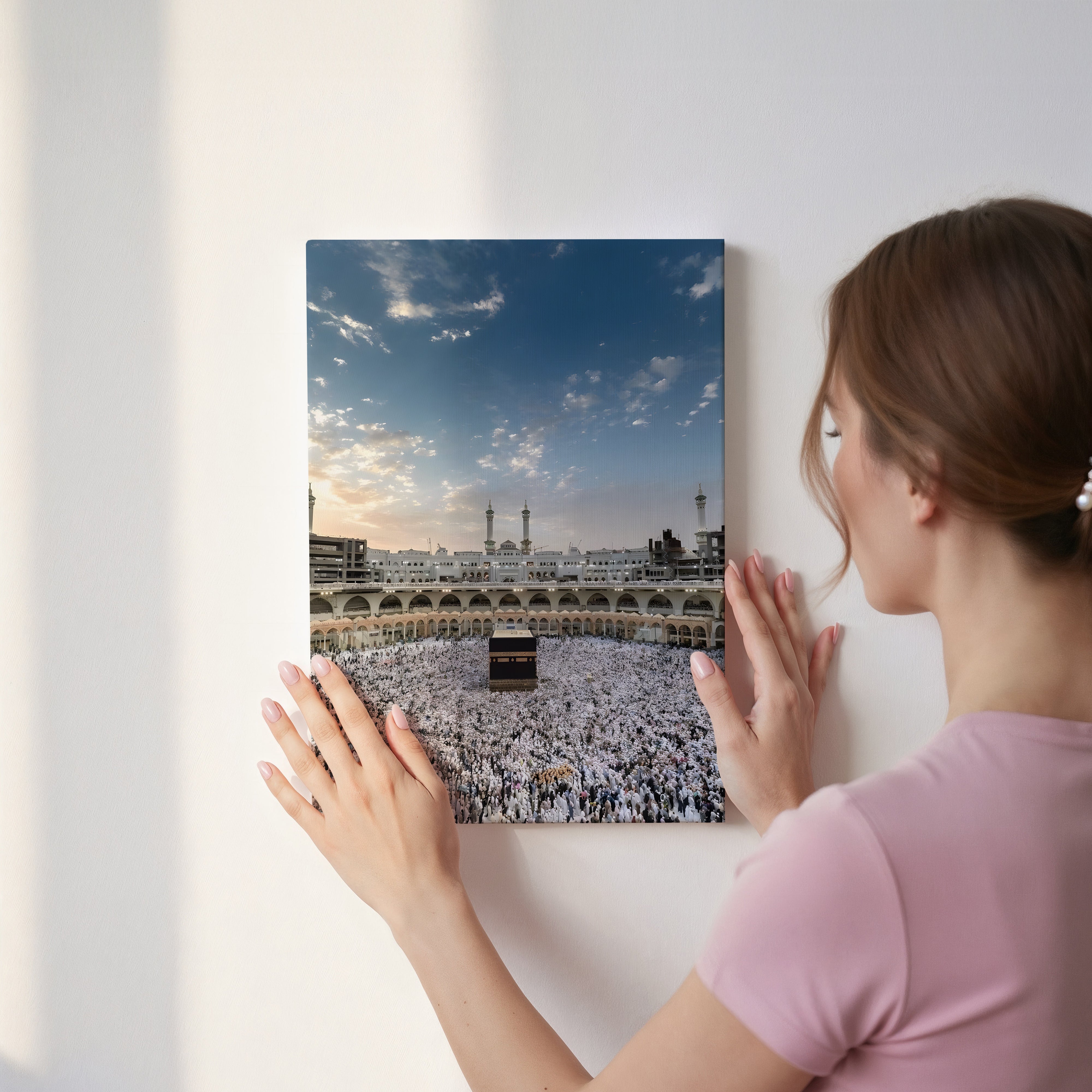 Kaaba Tawaf Serenity Art – Makkah Haram Sunset Wall Art | 4K Ultra Wrap Frame Wall Art in Pakistan | IBRELIA™