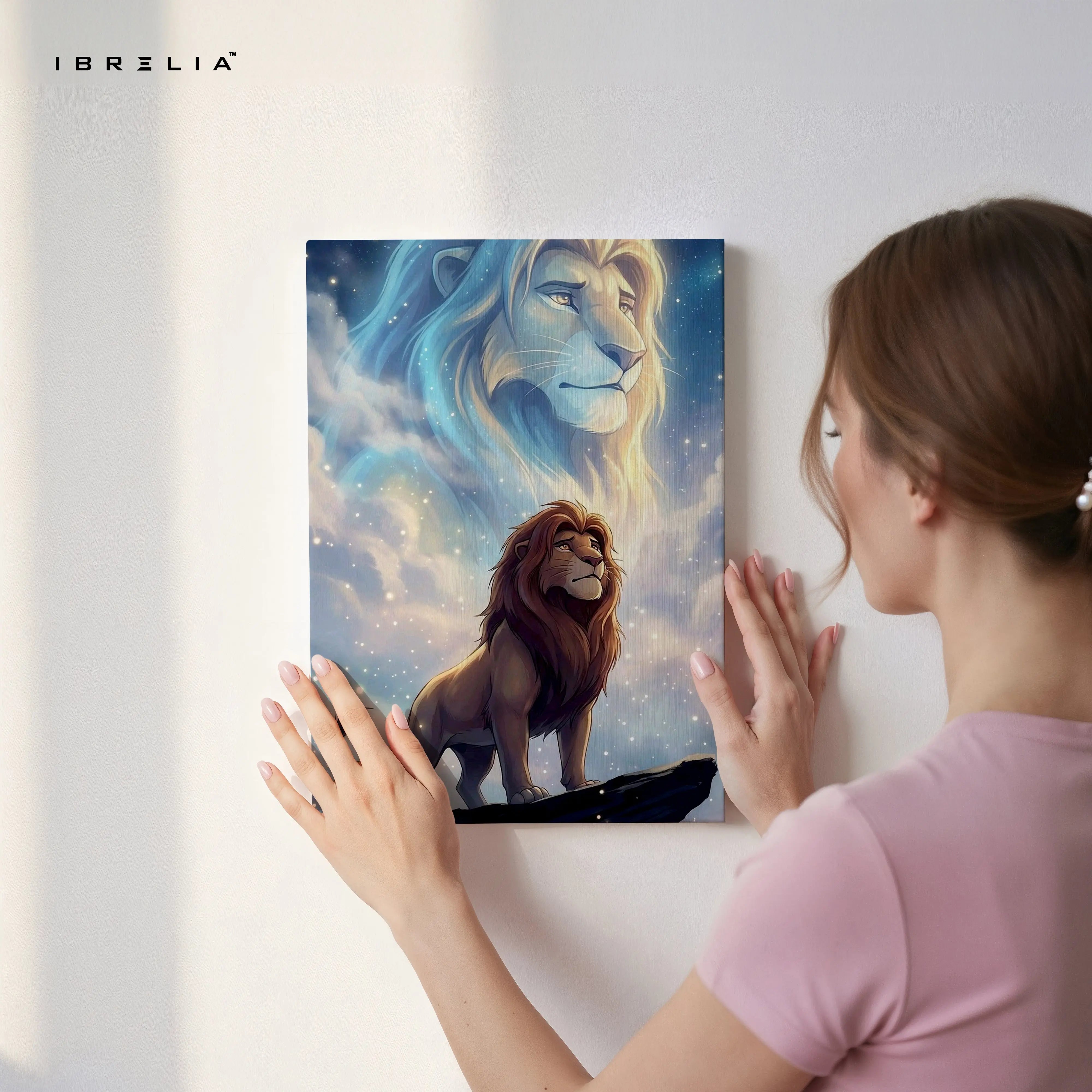 Majestic Lion Spirit Wall Art – King of Jungle Canvas Frame | Powerful Animal Decor Pakistan | IBRELIA™ IBRELIA