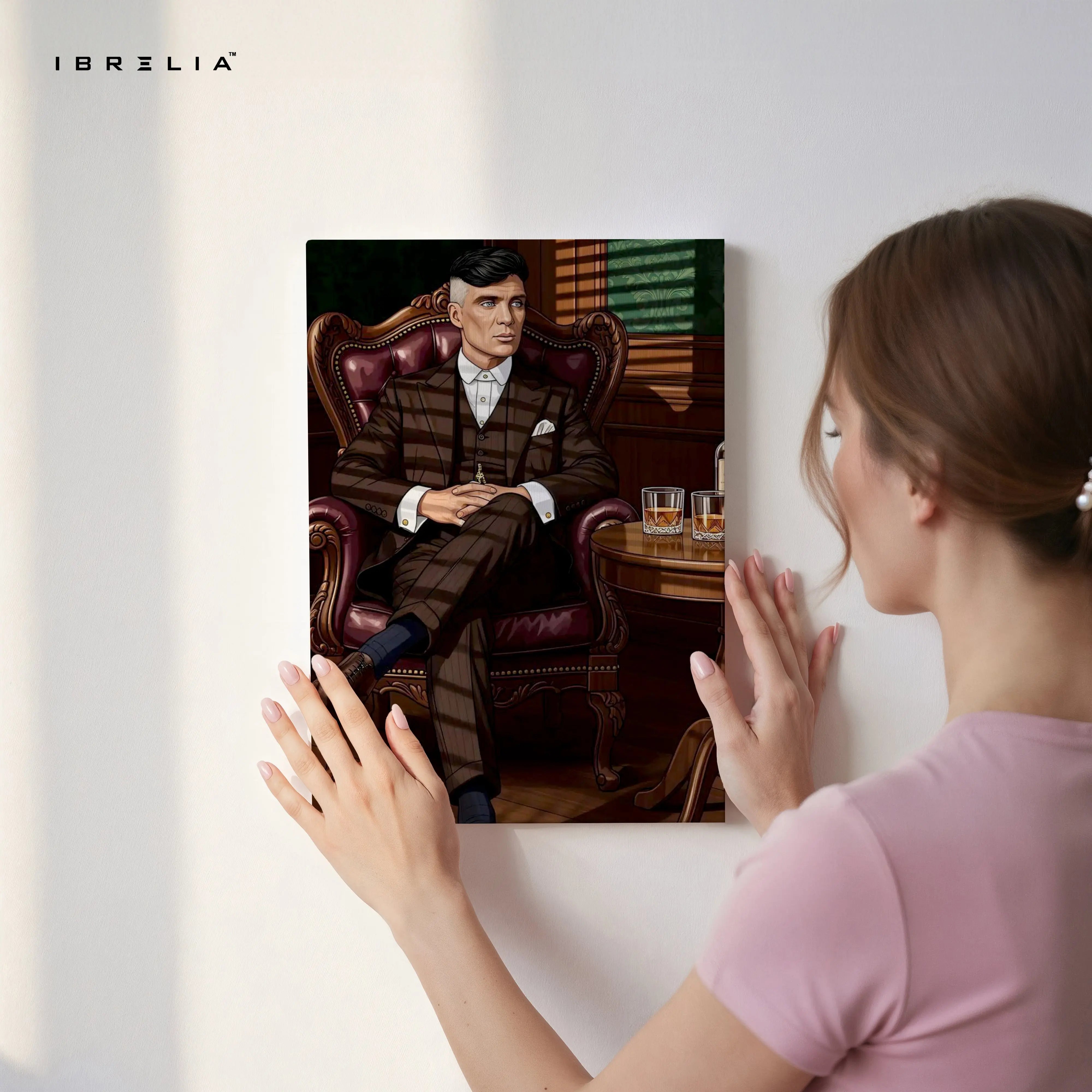 Thomas Shelby Peaky Blinders Wall Art – Luxury Mafia Portrait Canvas Frame | Vintage Gentleman Poster Pakistan | IBRELIA™ IBRELIA
