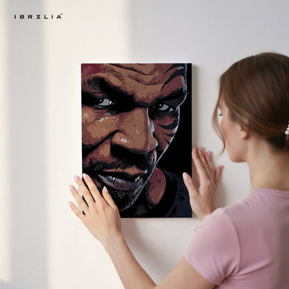 Mike Tyson Portrait Wall Art – Intense Boxing Legend Canvas Frame | Fighter Street Style Poster Pakistan | IBRELIA™ IBRELIA
