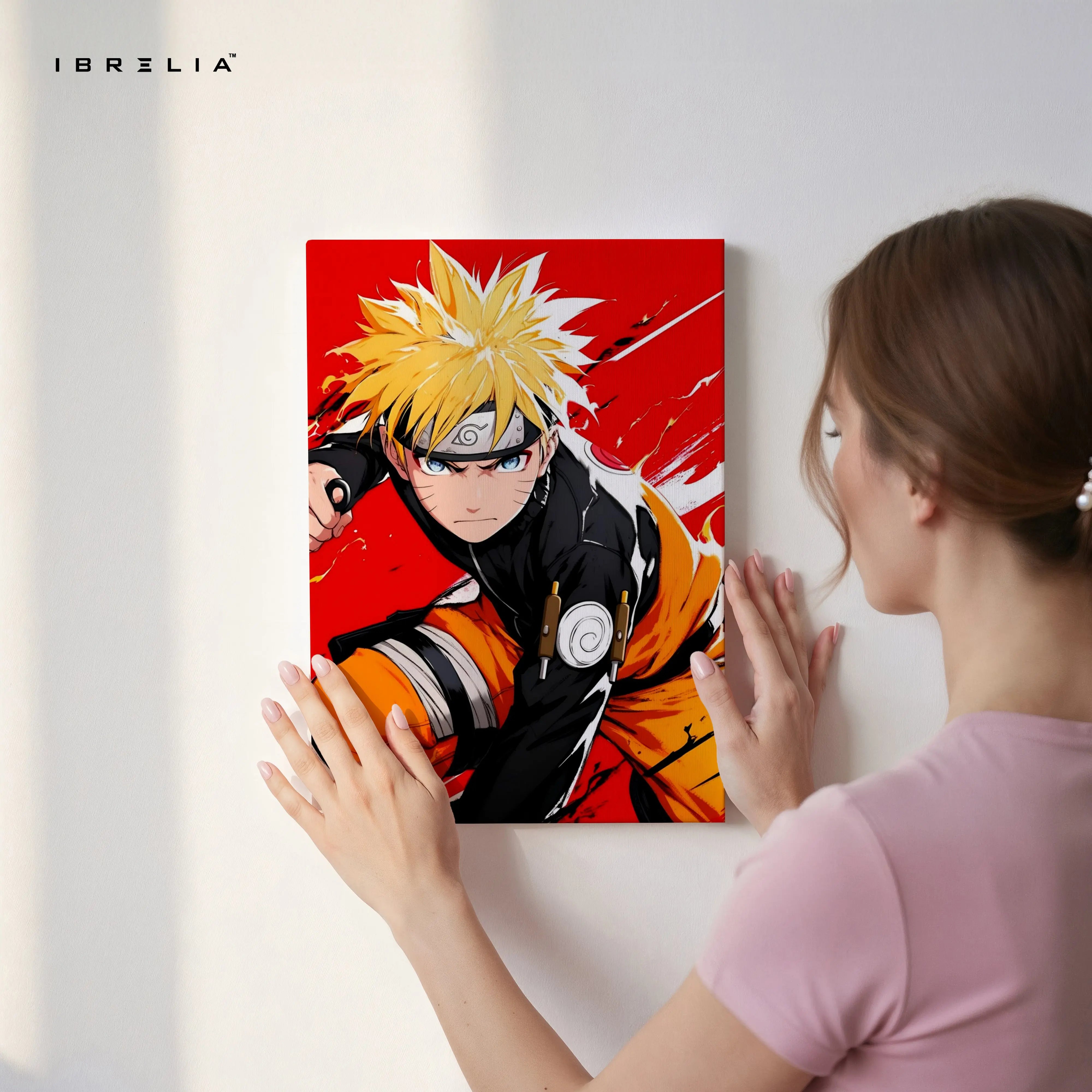 Naruto Action Wall Art – Anime Battle Canvas Frame | Naruto Uzumaki Poster Pakistan | IBRELIA™ IBRELIA