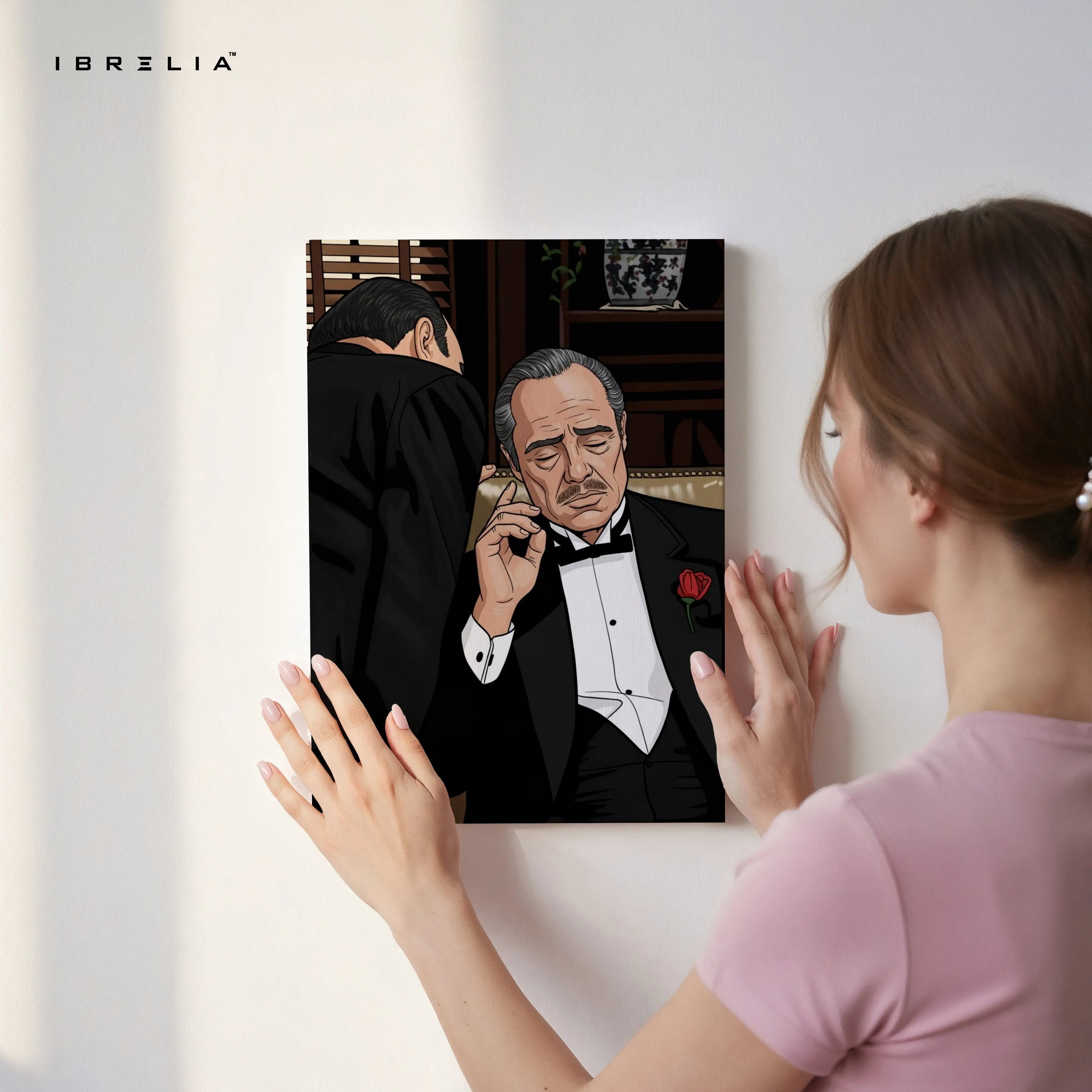 Mafia Boss Whisper Wall Art – Power Legacy Canvas Frame | Classic Crime Scene Decor Pakistan | IBRELIA™ IBRELIA
