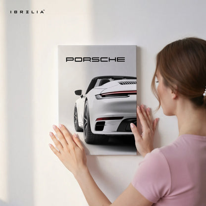 Porsche 911 Minimal Luxury Wall Art – Modern Sports Car Poster | 4K Ultra Wrap Frame Wall Art in Pakistan | IBRELIA™ IBRELIA
