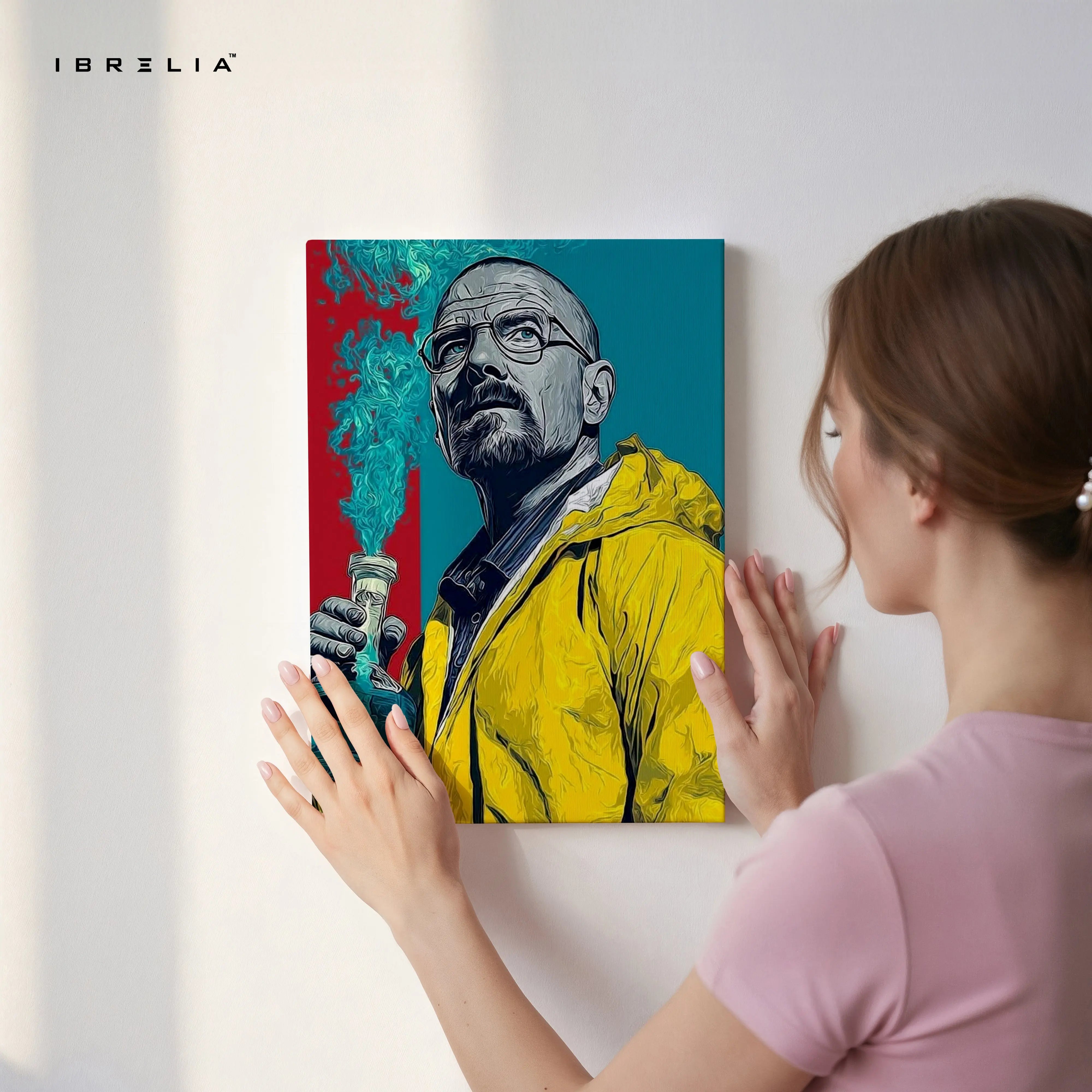 Heisenberg Breaking Bad Wall Art – Walter White Canvas Frame | TV Series Poster Pakistan | IBRELIA™ IBRELIA