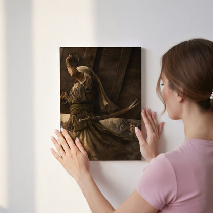 Warrior of Faith Strength Art – Islamic Historical Battle Scene | 4K Ultra Wrap Frame Wall Art in Pakistan | IBRELIA™