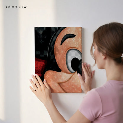 Louis Vuitton x Mickey Wall Art – Luxury Cartoon Canvas Frame | Designer Street Style Poster Pakistan | IBRELIA™ IBRELIA